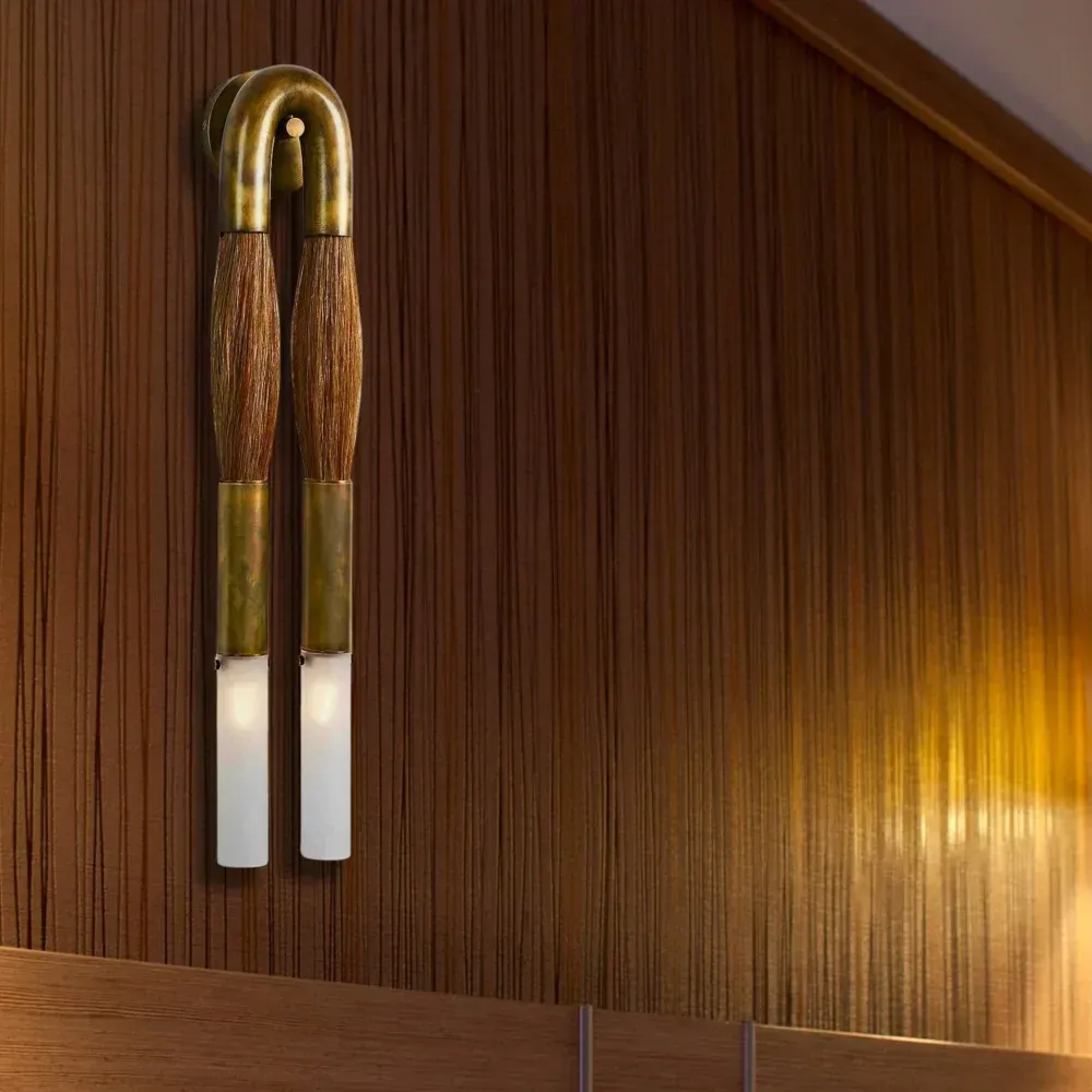 Modern Brass and Glass Wall Sconce - Image 15