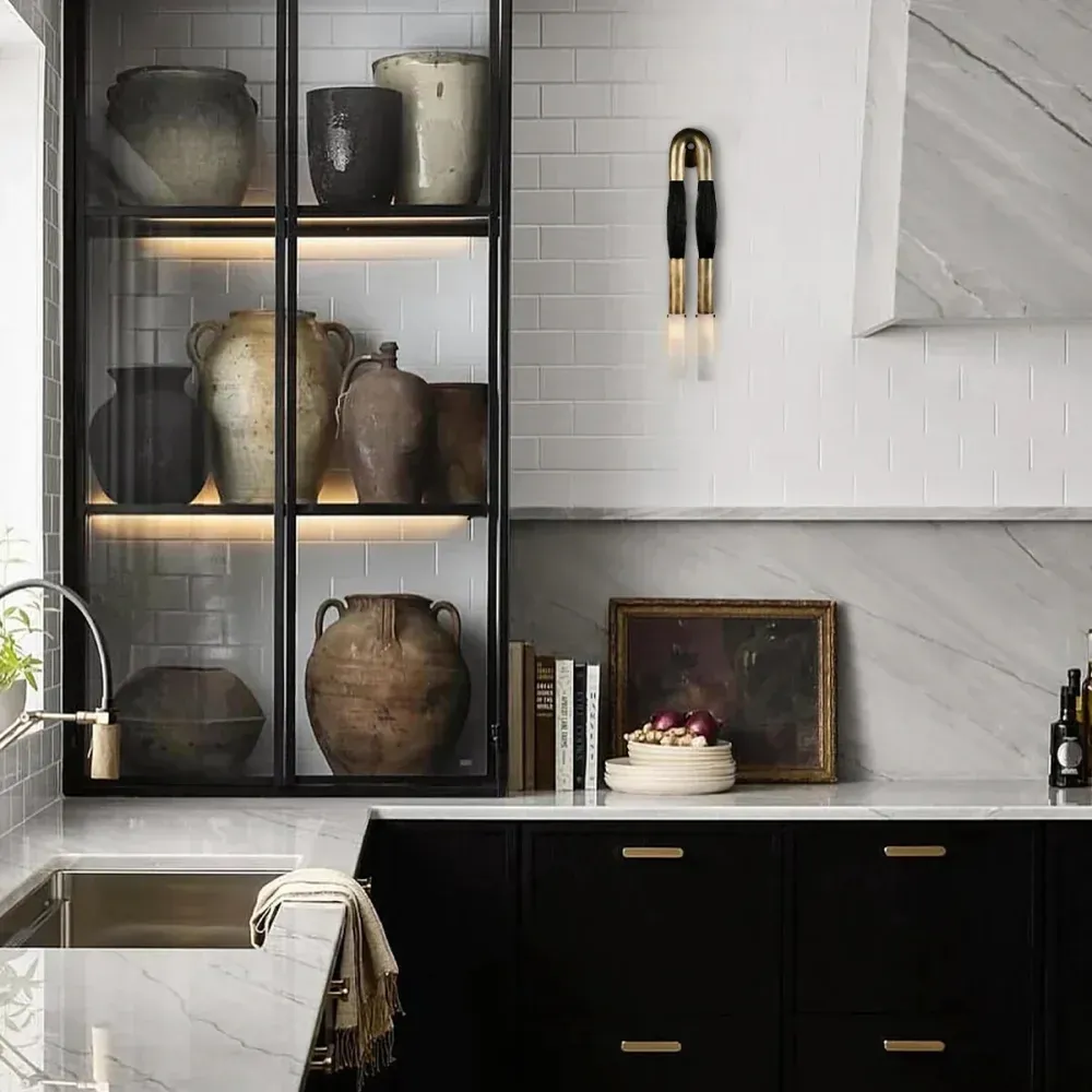 Modern Brass and Glass Wall Sconce - Image 16