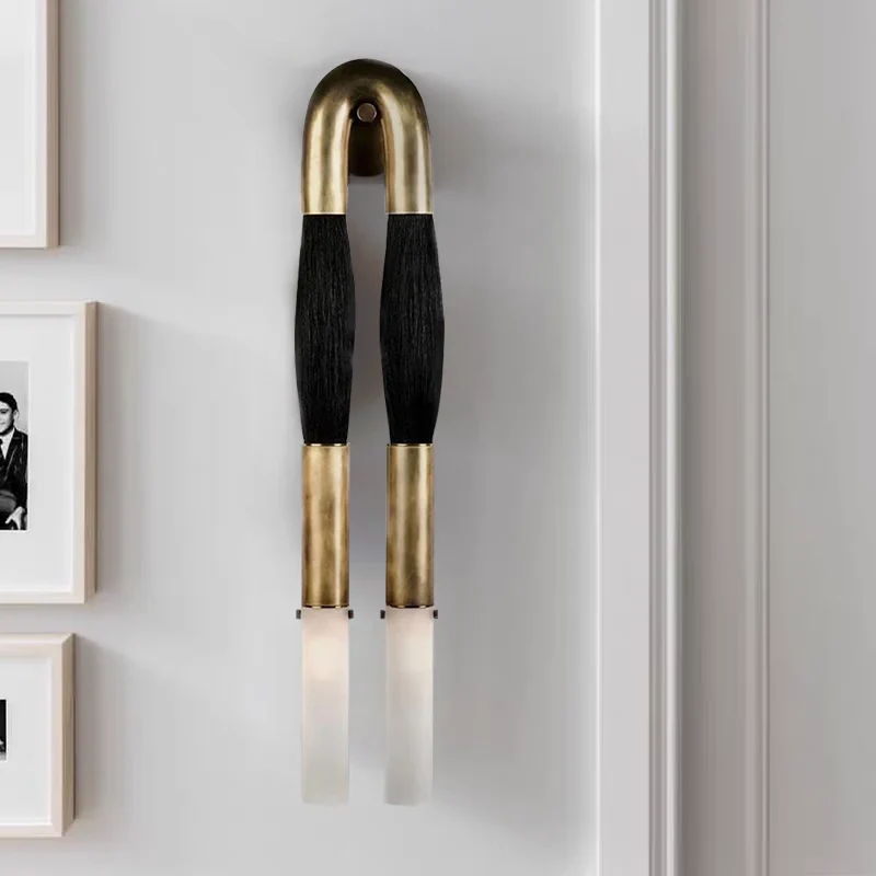 Modern Brass and Glass Wall Sconce - Image 2
