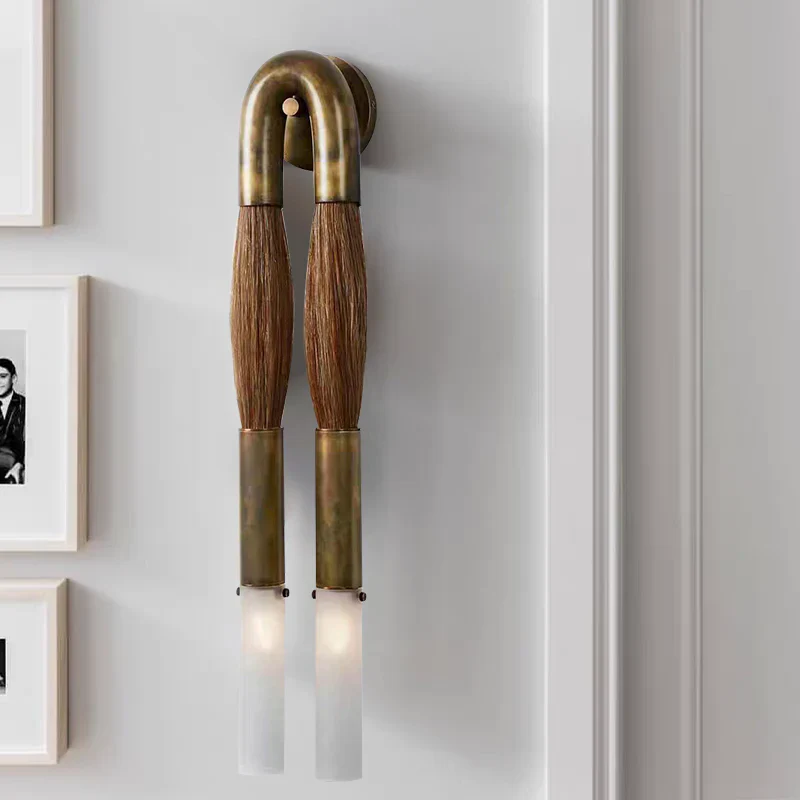 Modern Brass and Glass Wall Sconce - Image 4