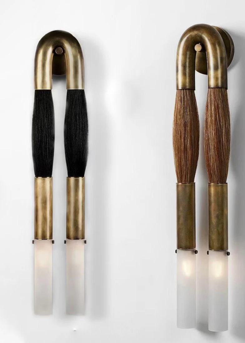 Modern Brass and Glass Wall Sconce - Image 5