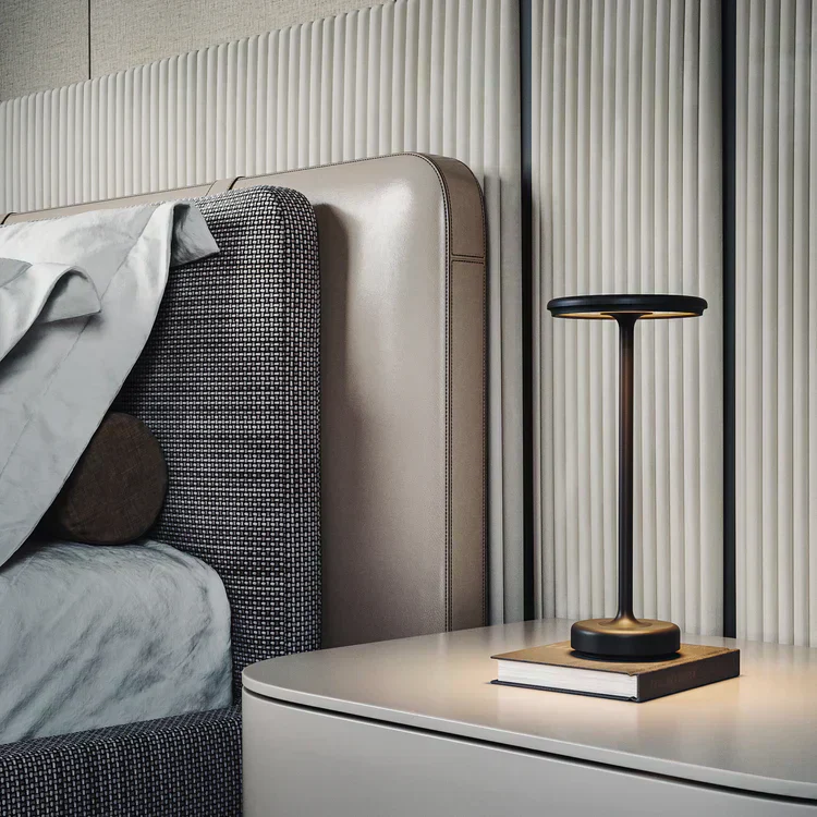 Modern Brass Cone LED Rechargeable Table Lamp Cordless USB-C - Image 12