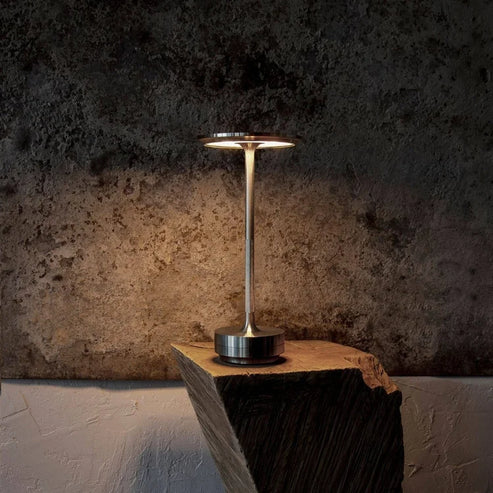Modern Brass Cone LED Rechargeable Table Lamp Cordless USB-C - Image 8