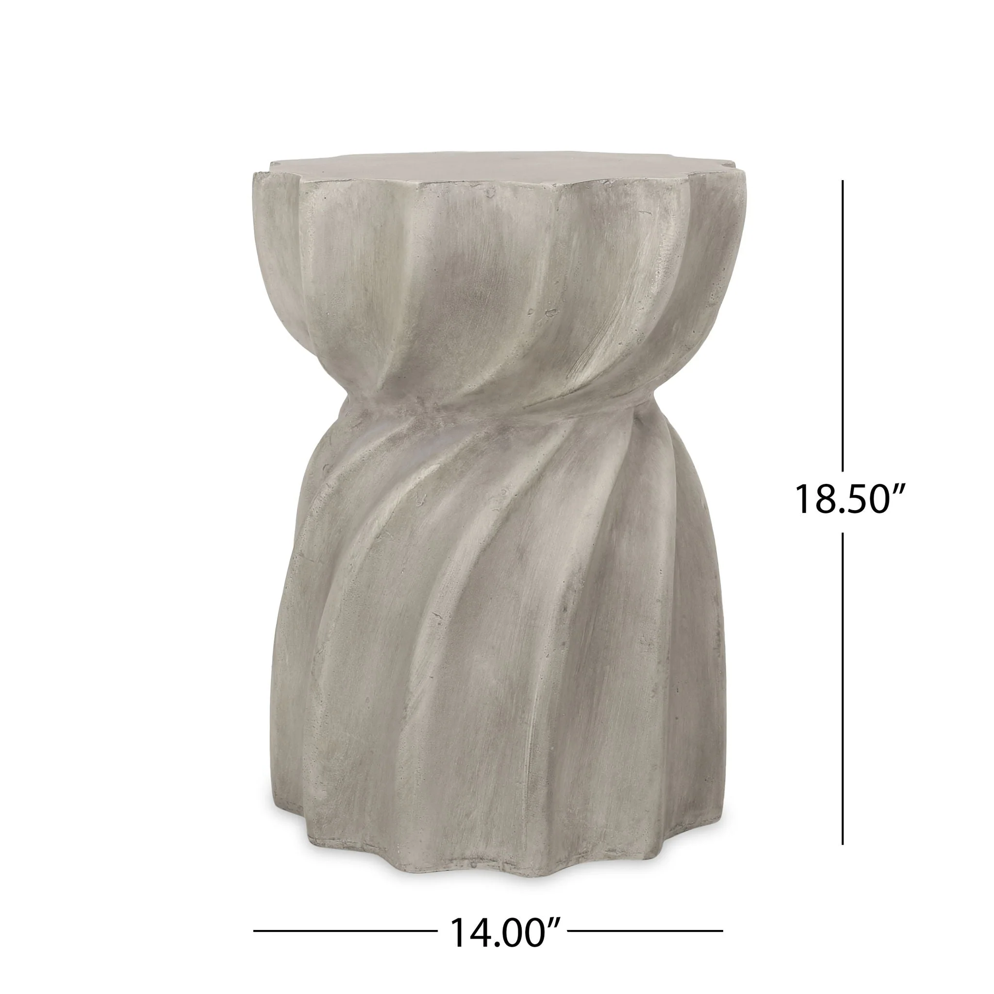 Modern Canis Side Table Outdoor Use - Gray - Image 2