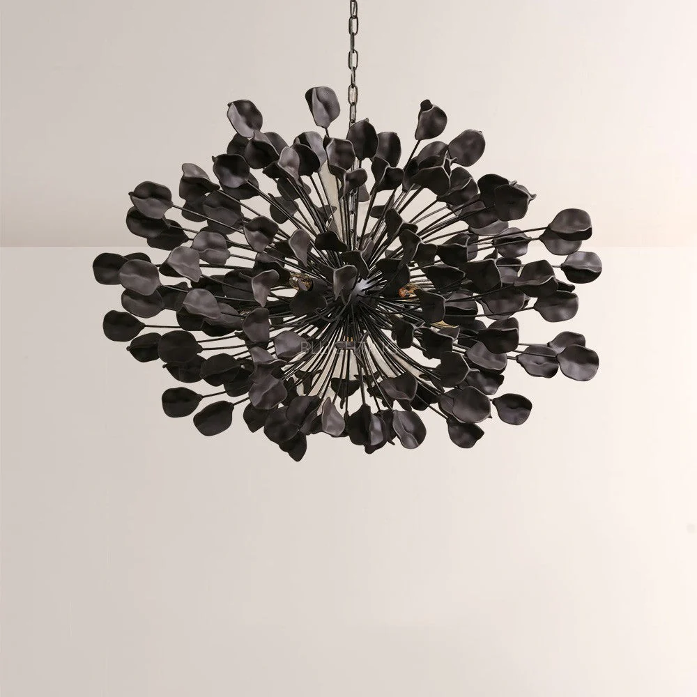 Modern Ceramic Leaf Chandelier Brass - Image 5
