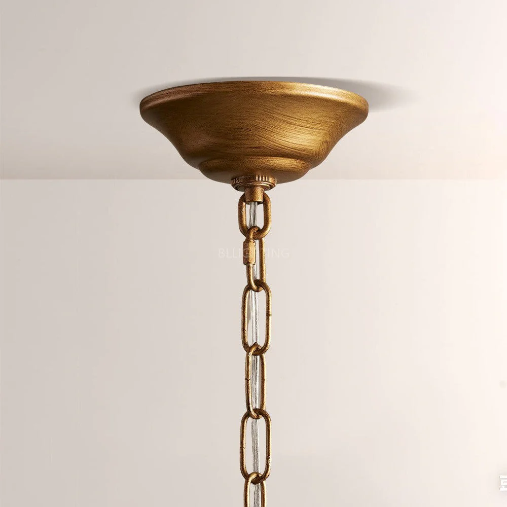 Modern Ceramic Leaf Chandelier Brass - Image 7