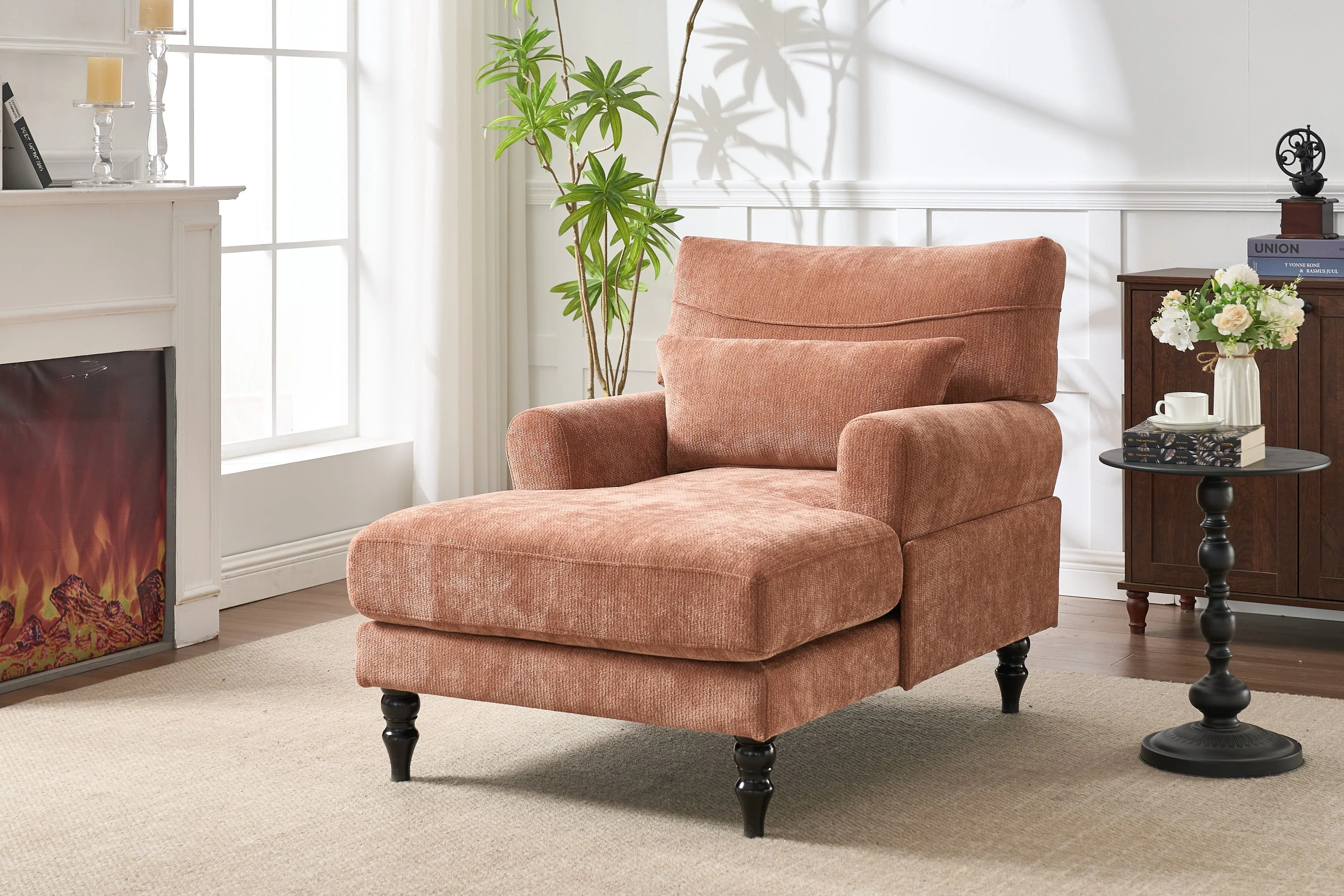 Modern Chaise Lounge Upholstered Indoor Recliner Sofa - Image 10
