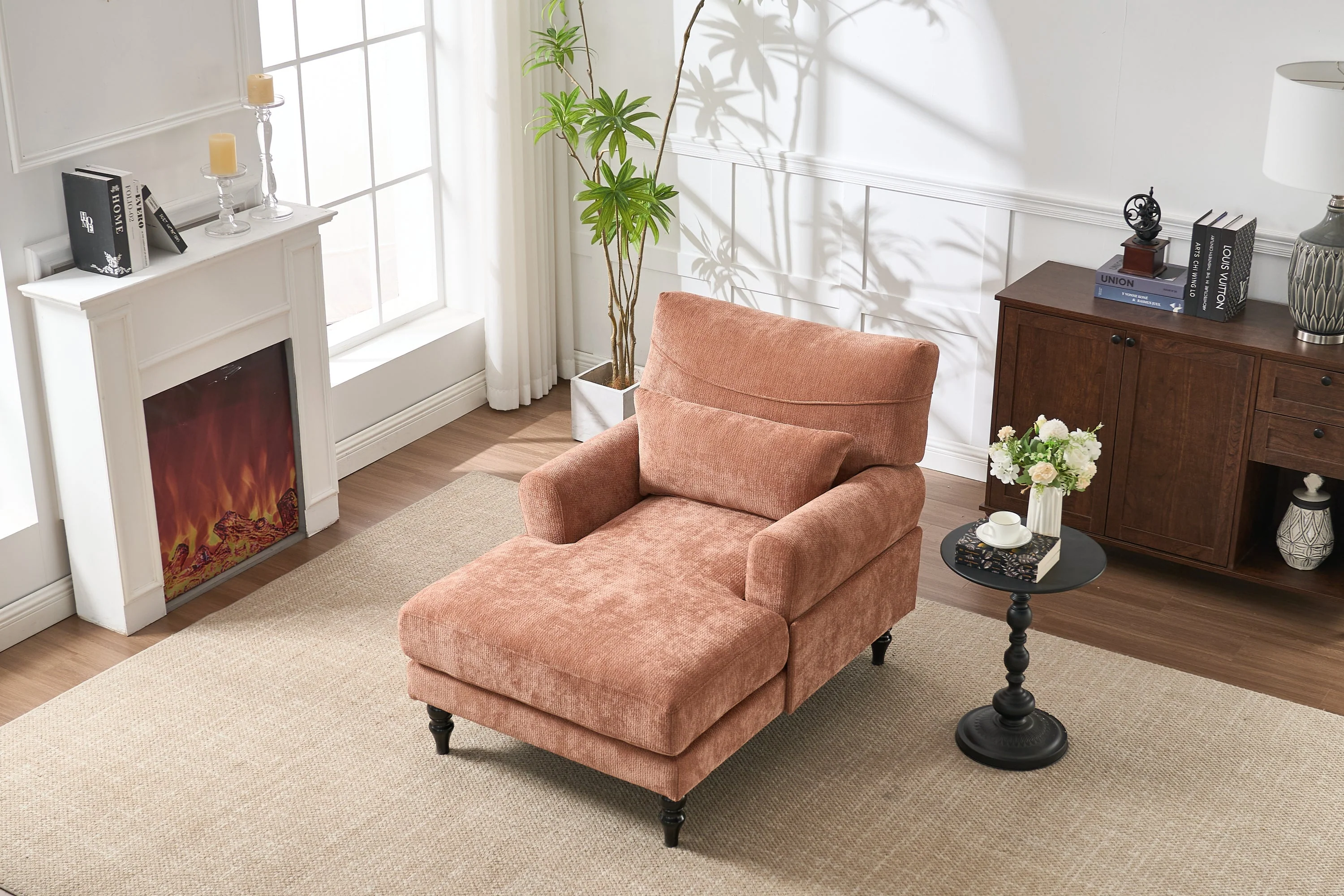 Modern Chaise Lounge Upholstered Indoor Recliner Sofa - Image 11