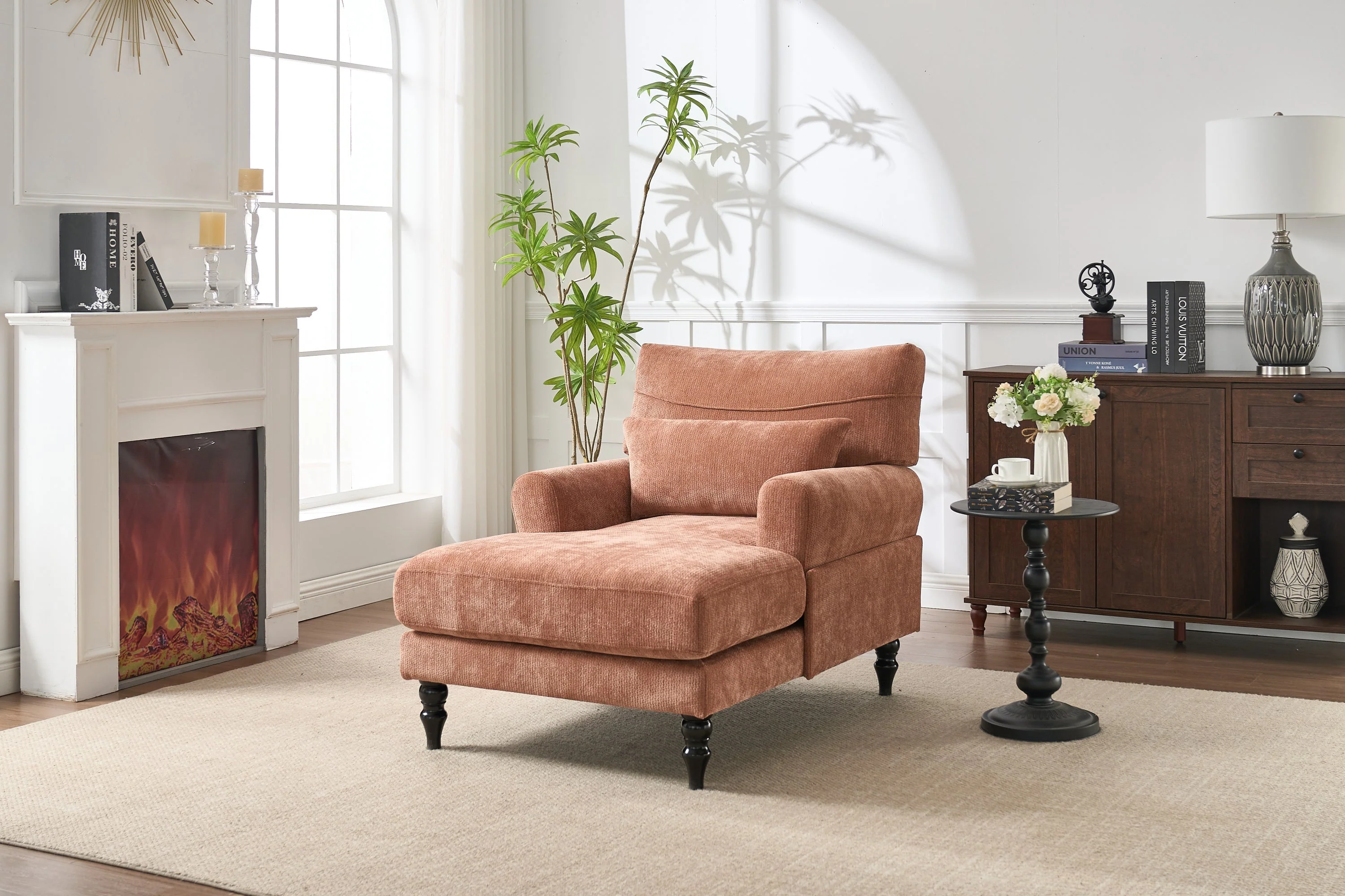 Modern Chaise Lounge Upholstered Indoor Recliner Sofa - Image 9