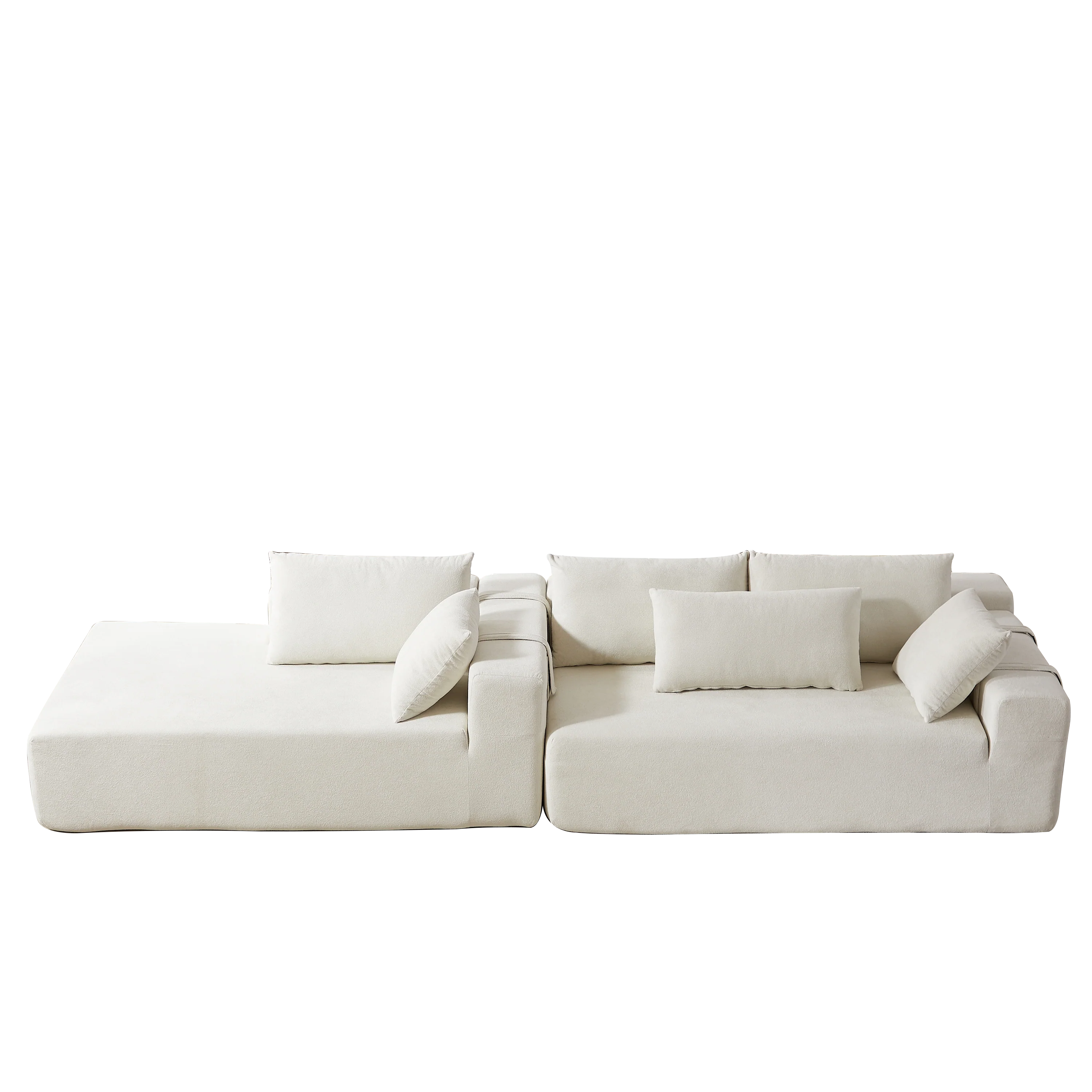 Modern Chenille Upholstered Sectional Sofa Couch Set - Image 6
