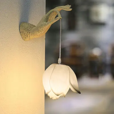 Modern Chinese Lotus Wall Lamp Creative Corridor Hallway Teahouse Art Decor Light - Image 12