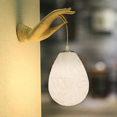 Modern Chinese Lotus Wall Lamp Creative Corridor Hallway Teahouse Art Decor Light - Image 7