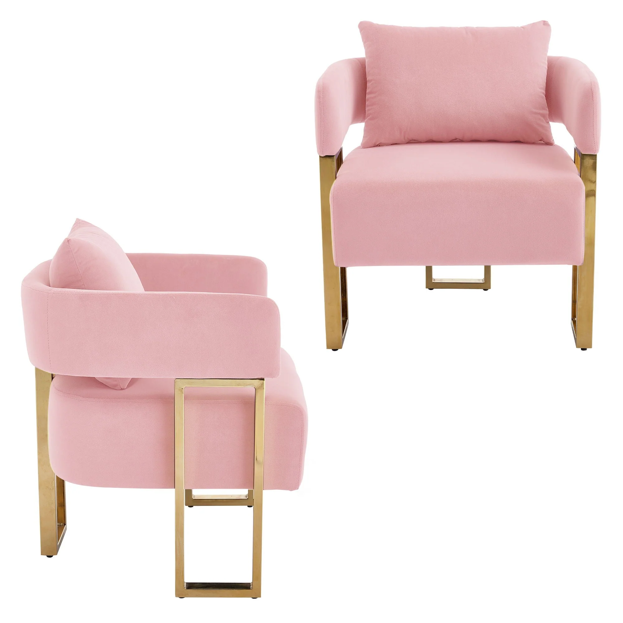 Modern Classic Design Decorative Chair Teddy Fleece Upholstered And Metal Foot - Image 10