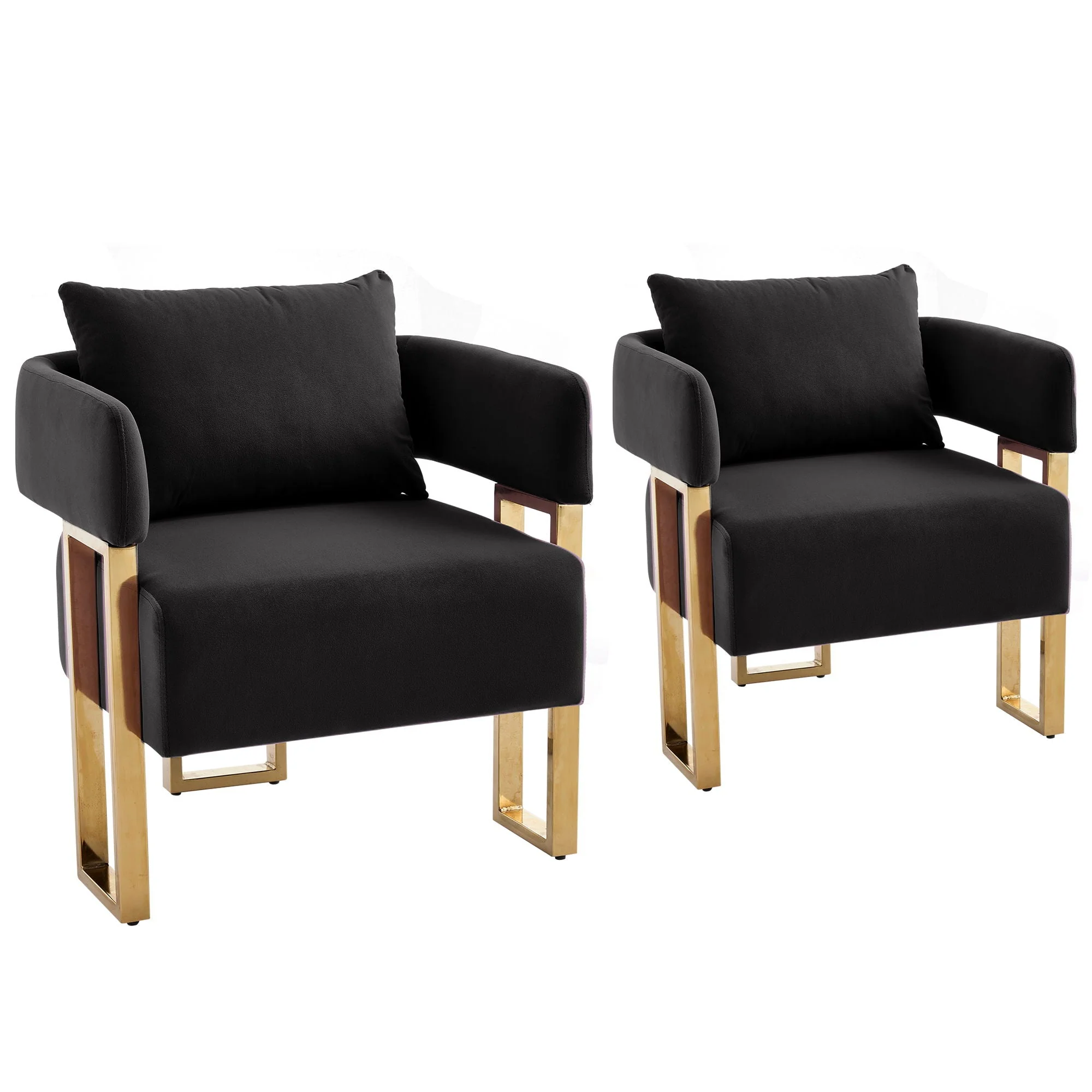 Modern Classic Design Decorative Chair Teddy Fleece Upholstered And Metal Foot - Image 2