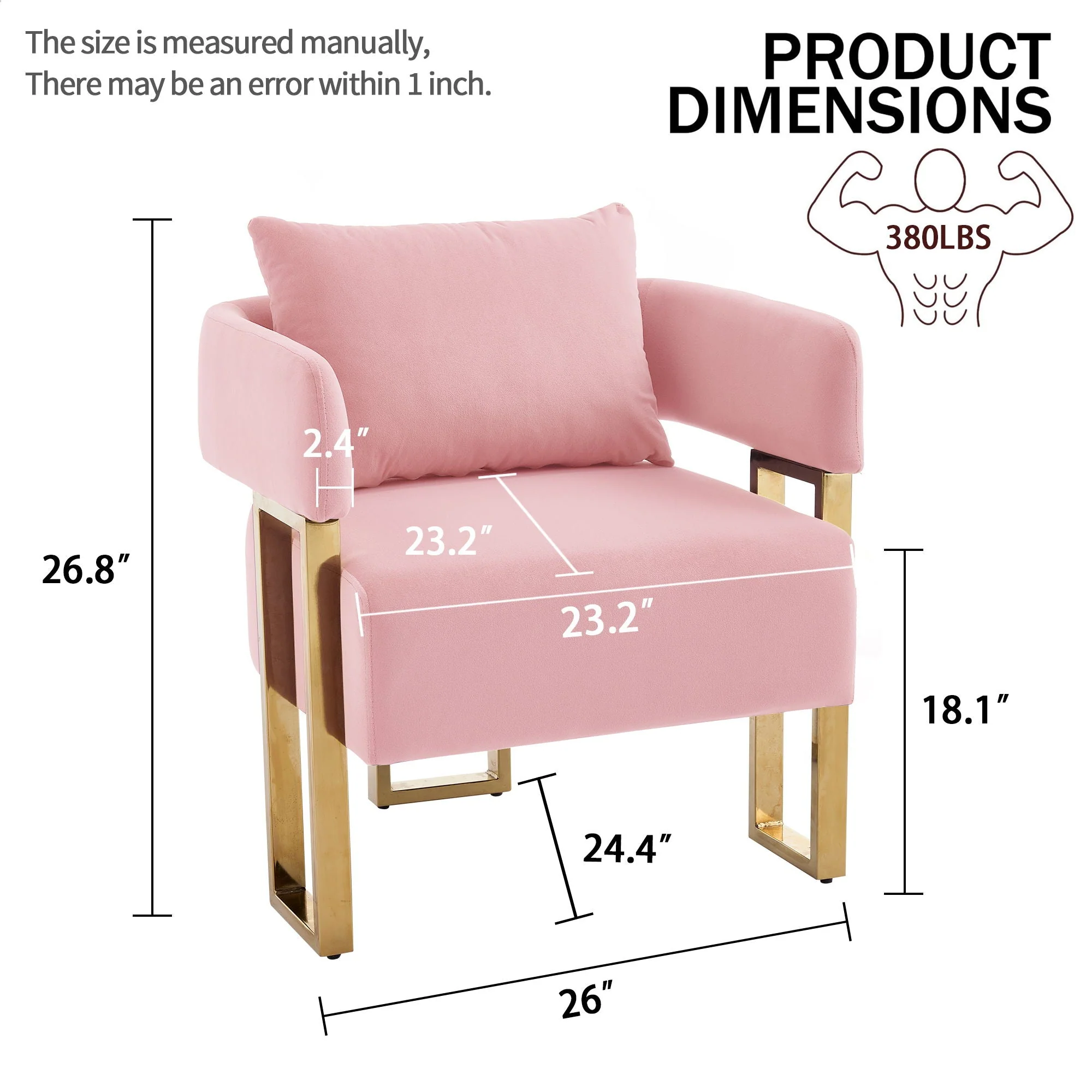 Modern Classic Design Decorative Chair Teddy Fleece Upholstered And Metal Foot - Image 9