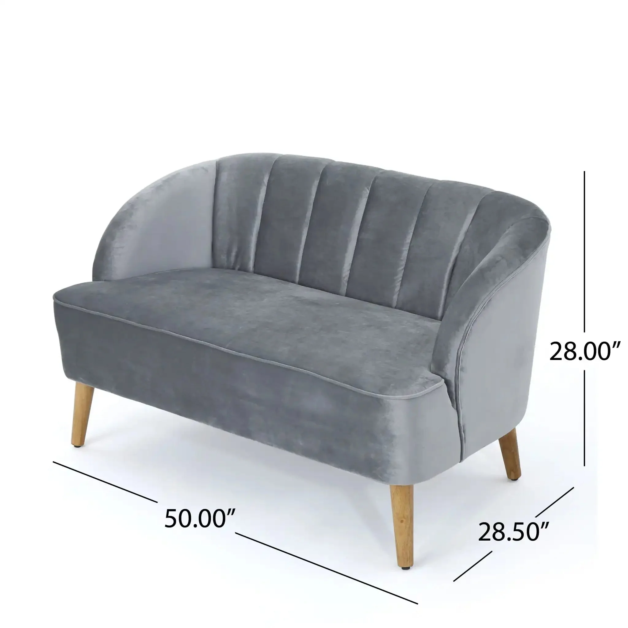 Modern Classic Shell Backed Loveseat - Image 6