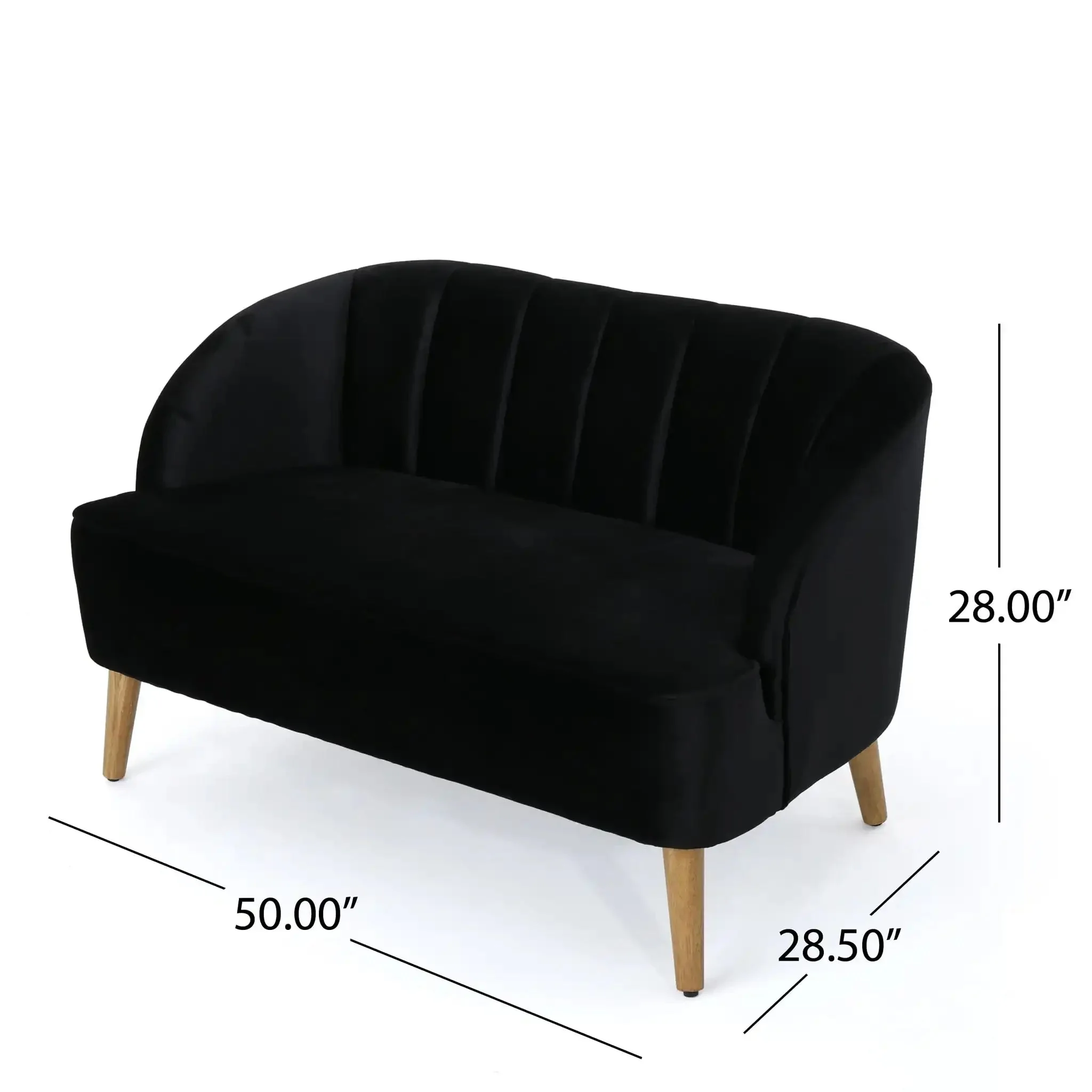 Modern Classic Shell Backed Loveseat - Image 8