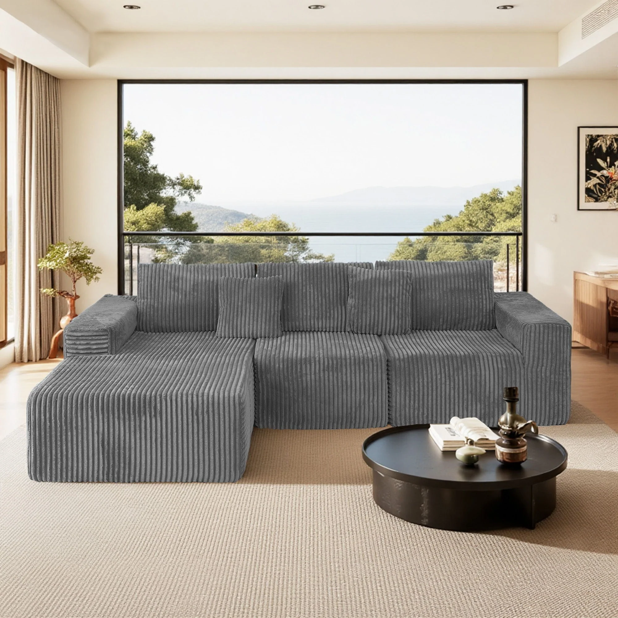 Modern Cloud Sectional Sofa With L-Shape Chaise - Image 3