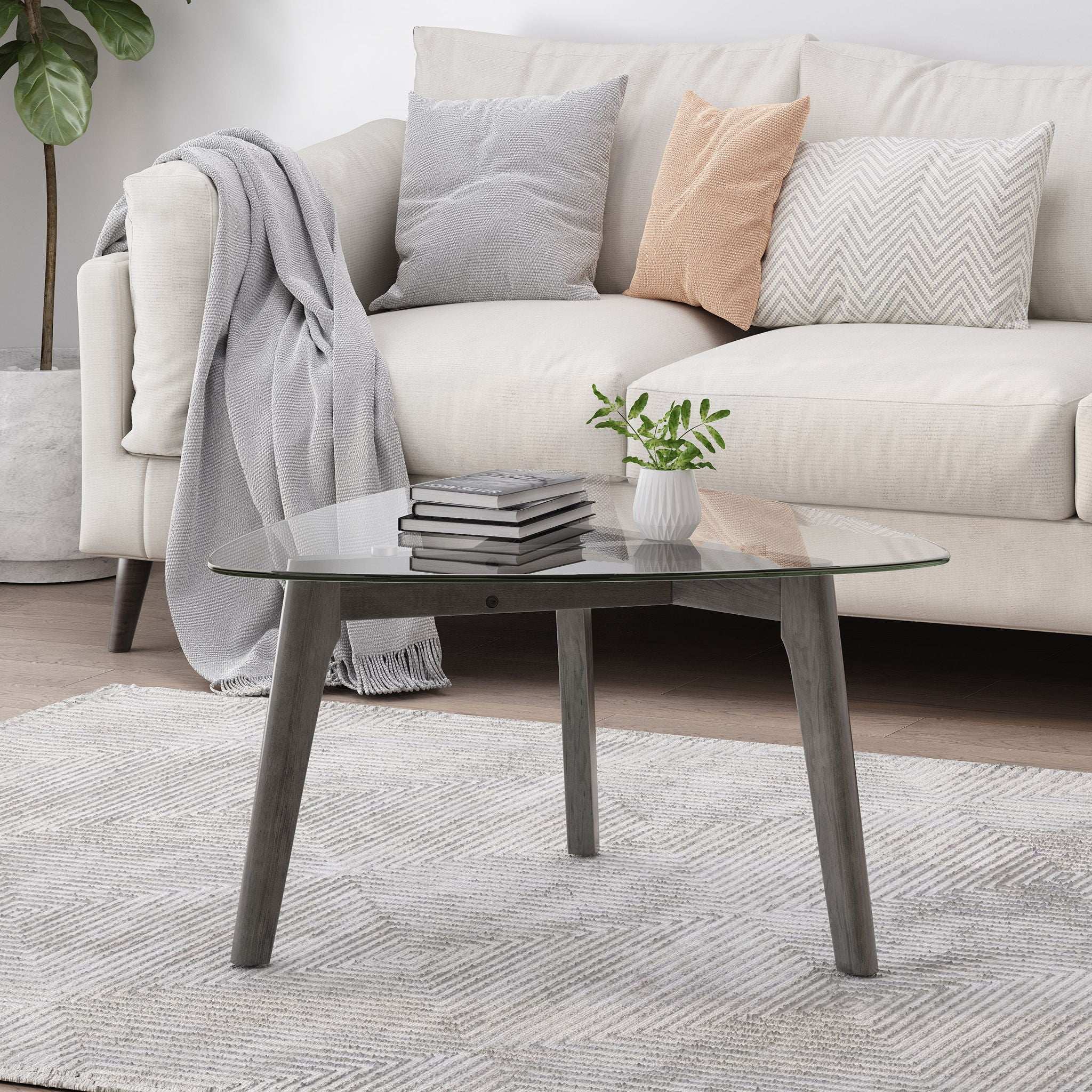Modern Coffee Table With Wood Construction And Compact Design - Image 2