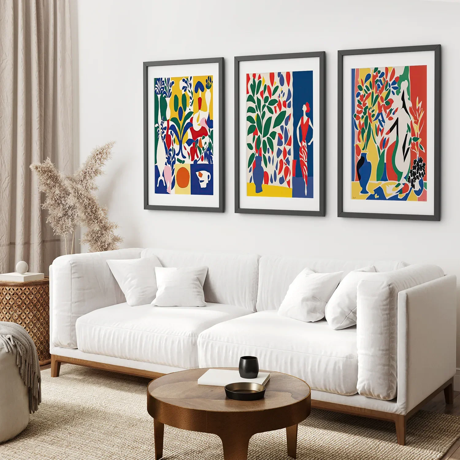 Modern Colorful Floral Matisse Wall Art Set - Image 2