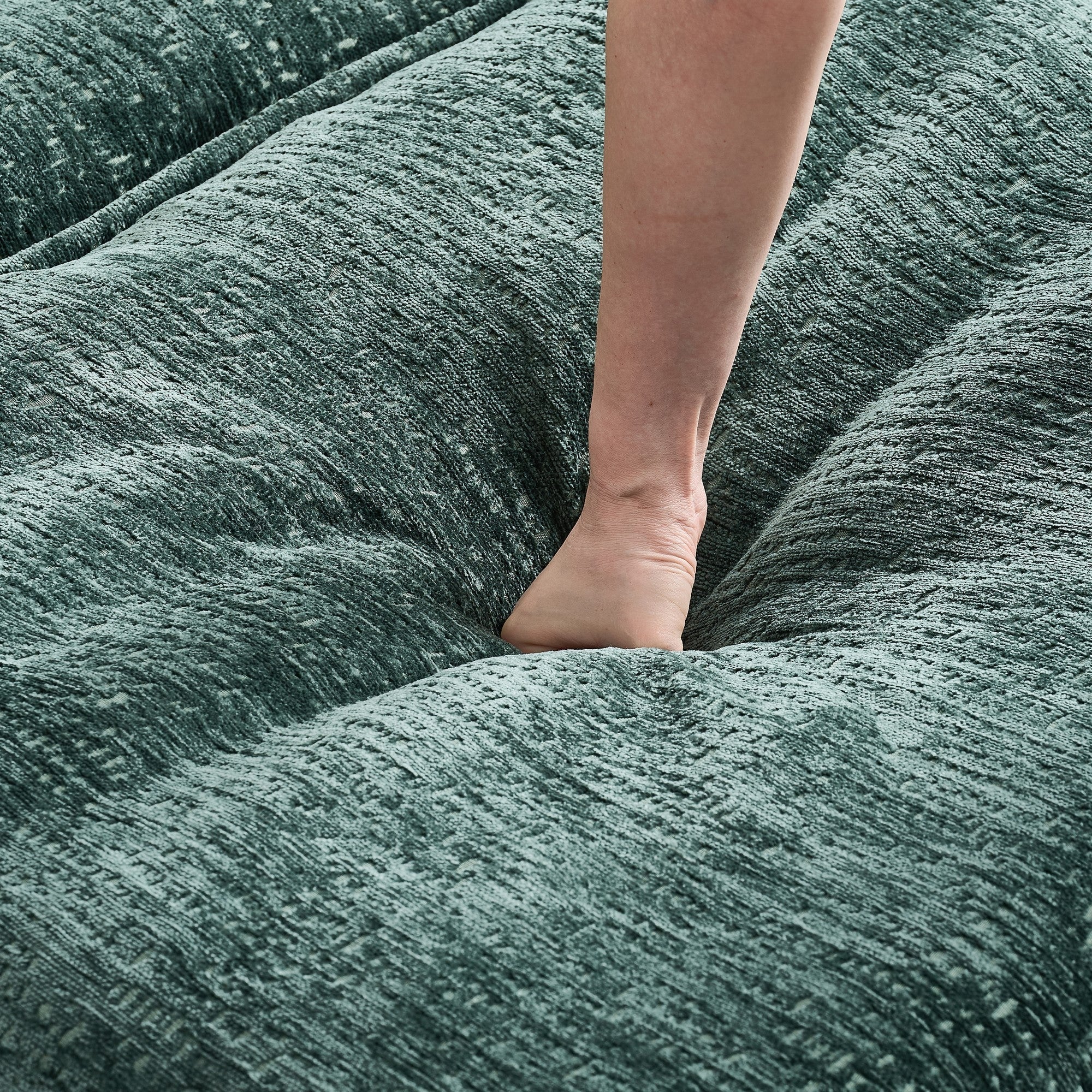 Modern Comfy Chenille L Shaped Sectional Sofa with Movable Ottoman - Image 17