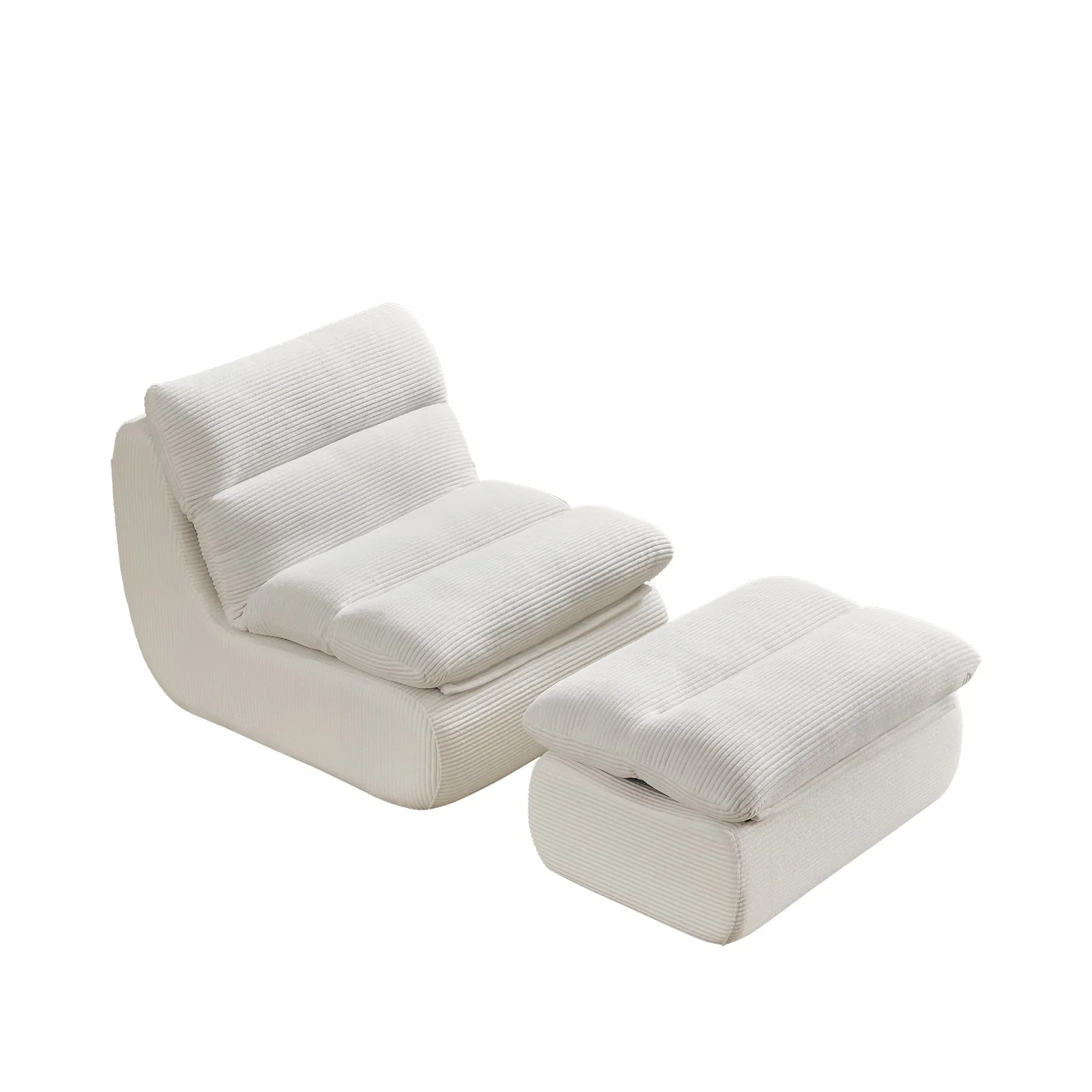 Modern Compressed Lounge Chair with Ottoman - Image 12