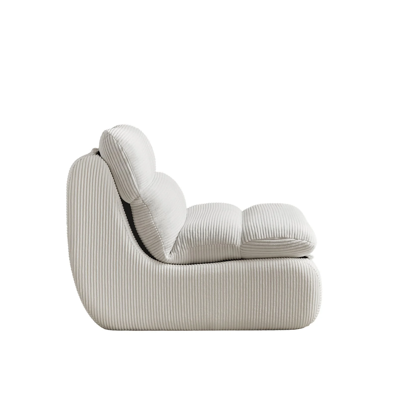 Modern Compressed Lounge Chair with Ottoman - Image 15