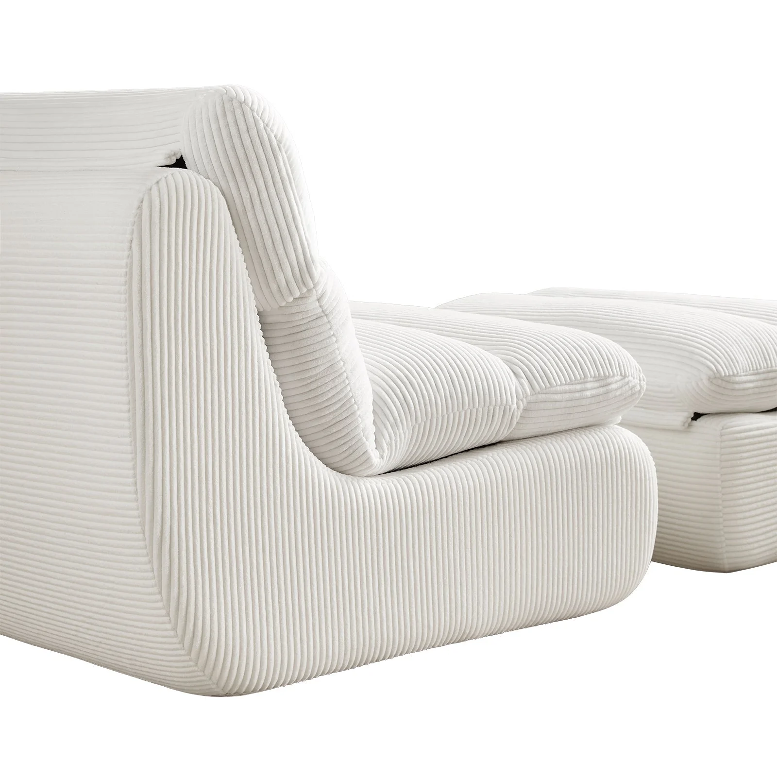 Modern Compressed Lounge Chair with Ottoman - Image 4
