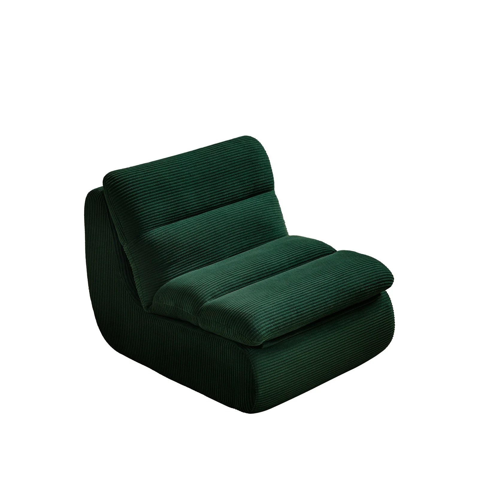 Modern Compressed Lounge Chair with Ottoman - Cozy Corduroy Recliner - Image 10