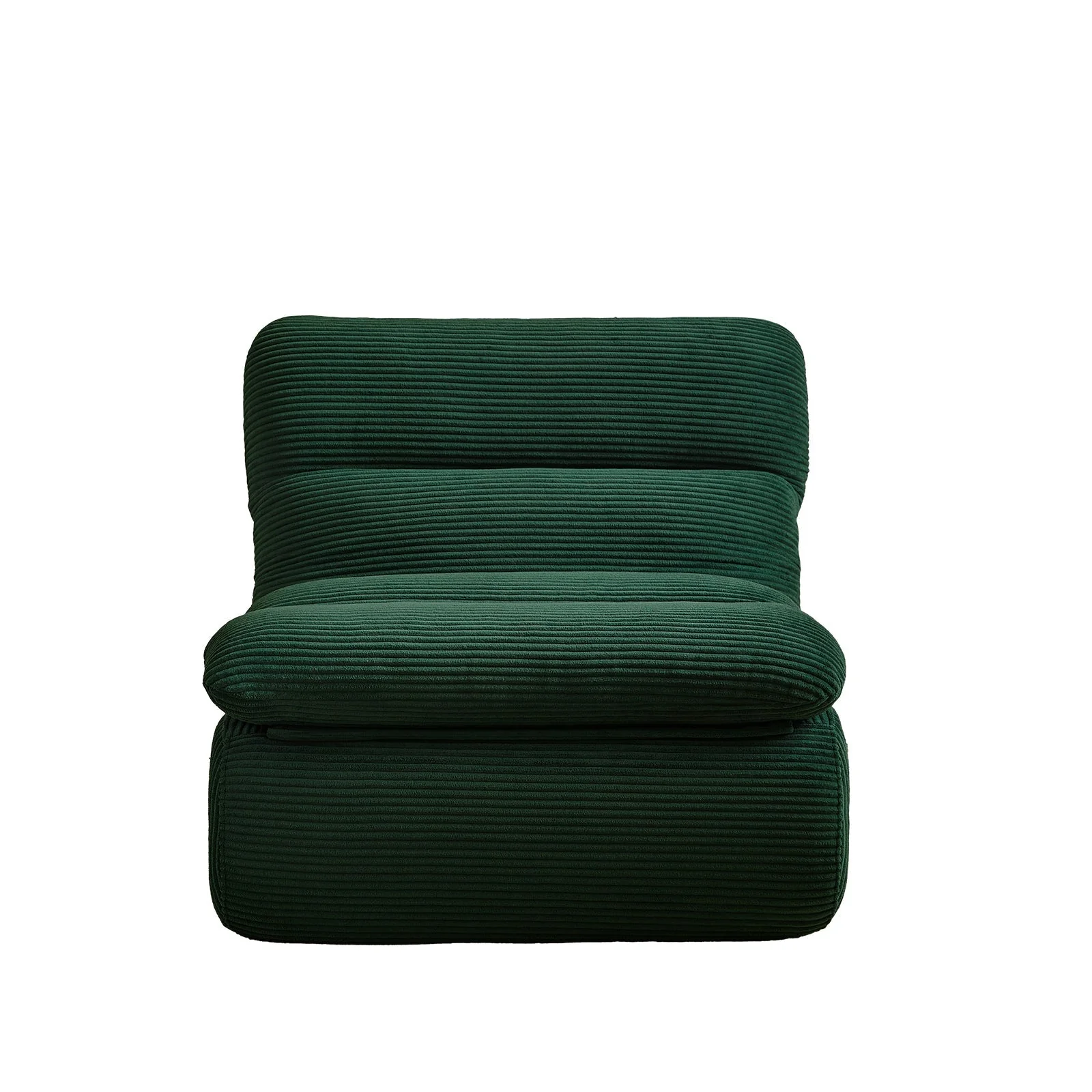 Modern Compressed Lounge Chair with Ottoman - Cozy Corduroy Recliner - Image 11