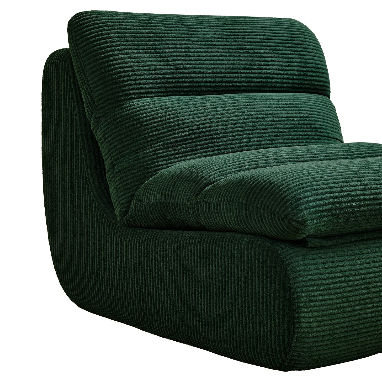 Modern Compressed Lounge Chair with Ottoman - Cozy Corduroy Recliner - Image 13