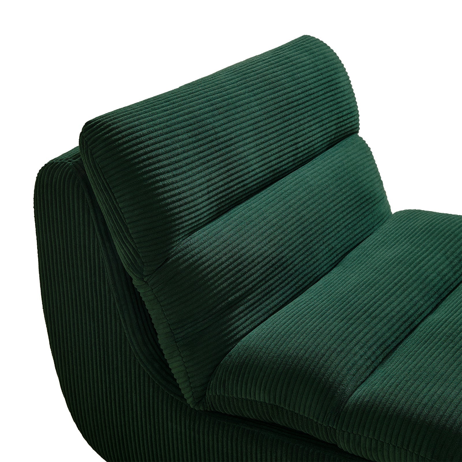 Modern Compressed Lounge Chair with Ottoman - Cozy Corduroy Recliner - Image 14