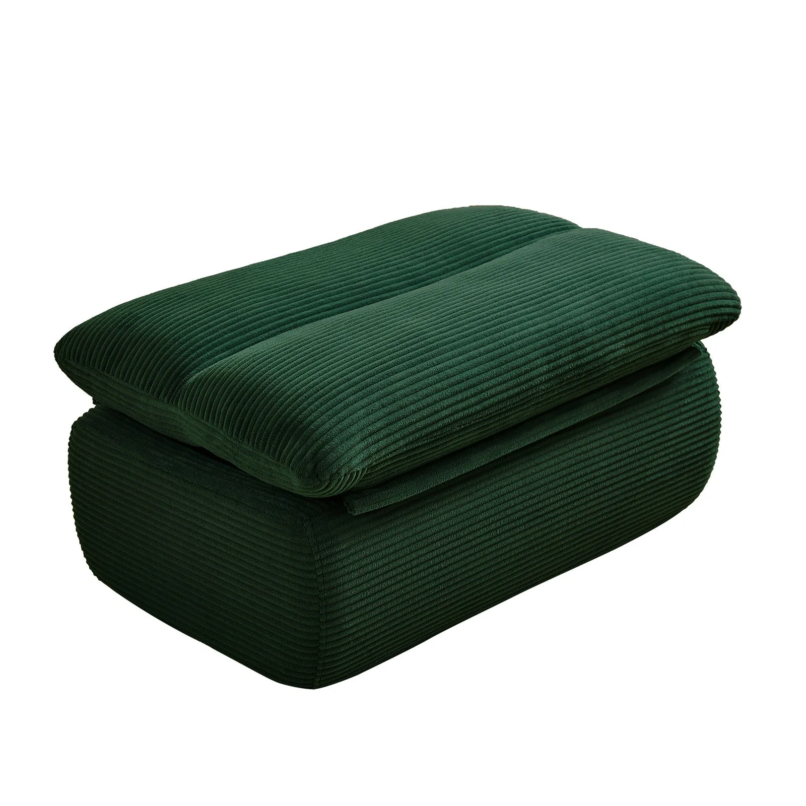 Modern Compressed Lounge Chair with Ottoman - Cozy Corduroy Recliner - Image 15