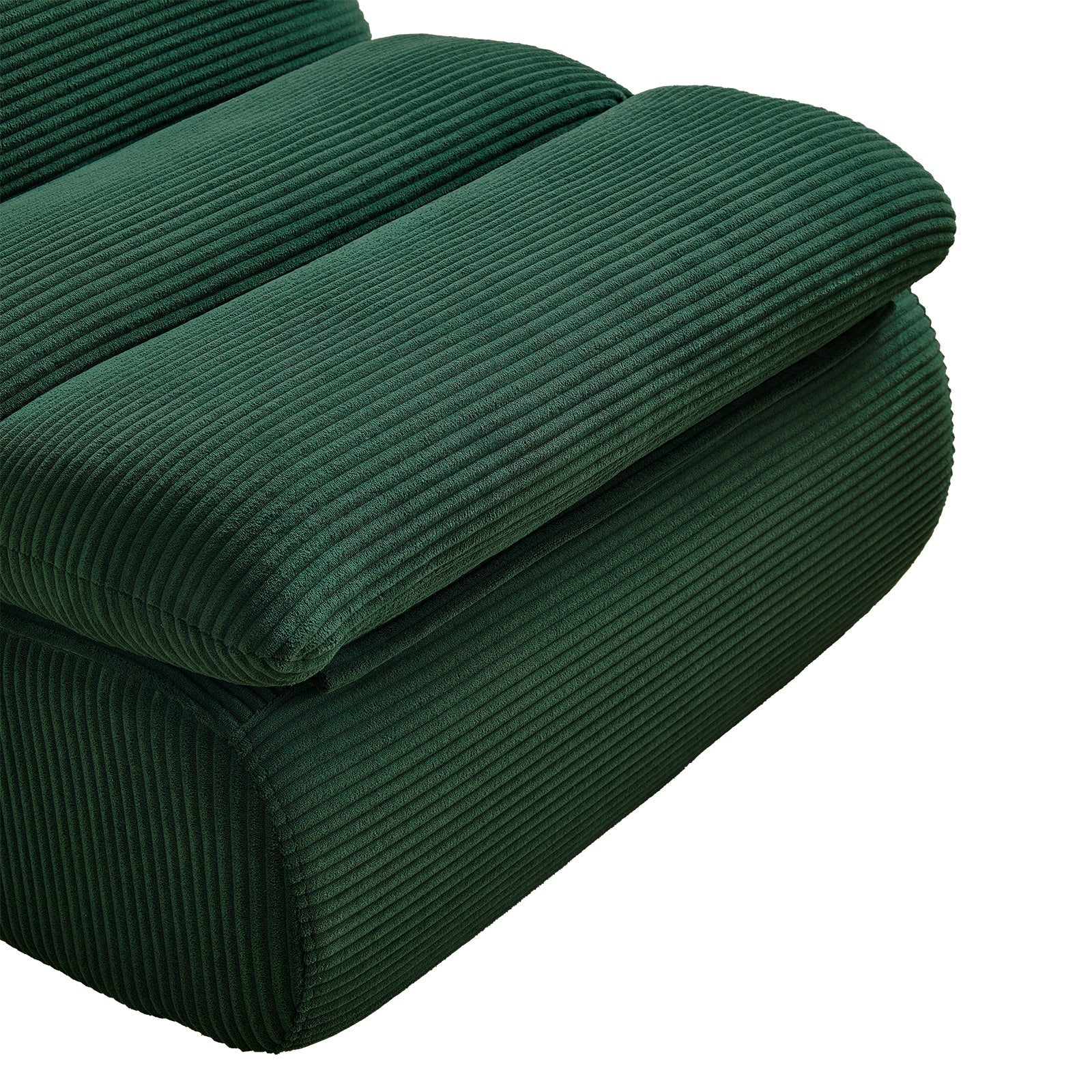 Modern Compressed Lounge Chair with Ottoman - Cozy Corduroy Recliner - Image 16