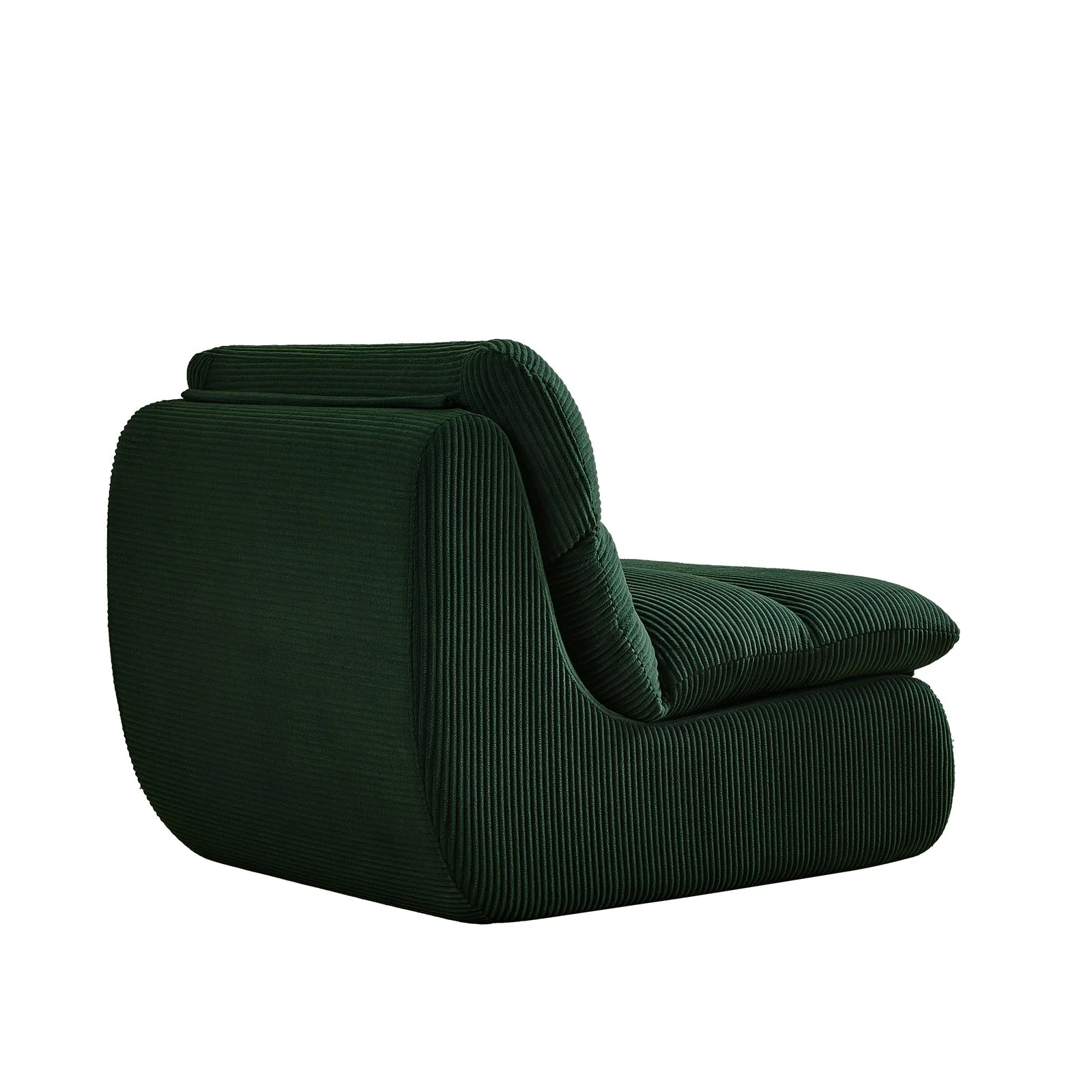 Modern Compressed Lounge Chair with Ottoman - Cozy Corduroy Recliner - Image 17