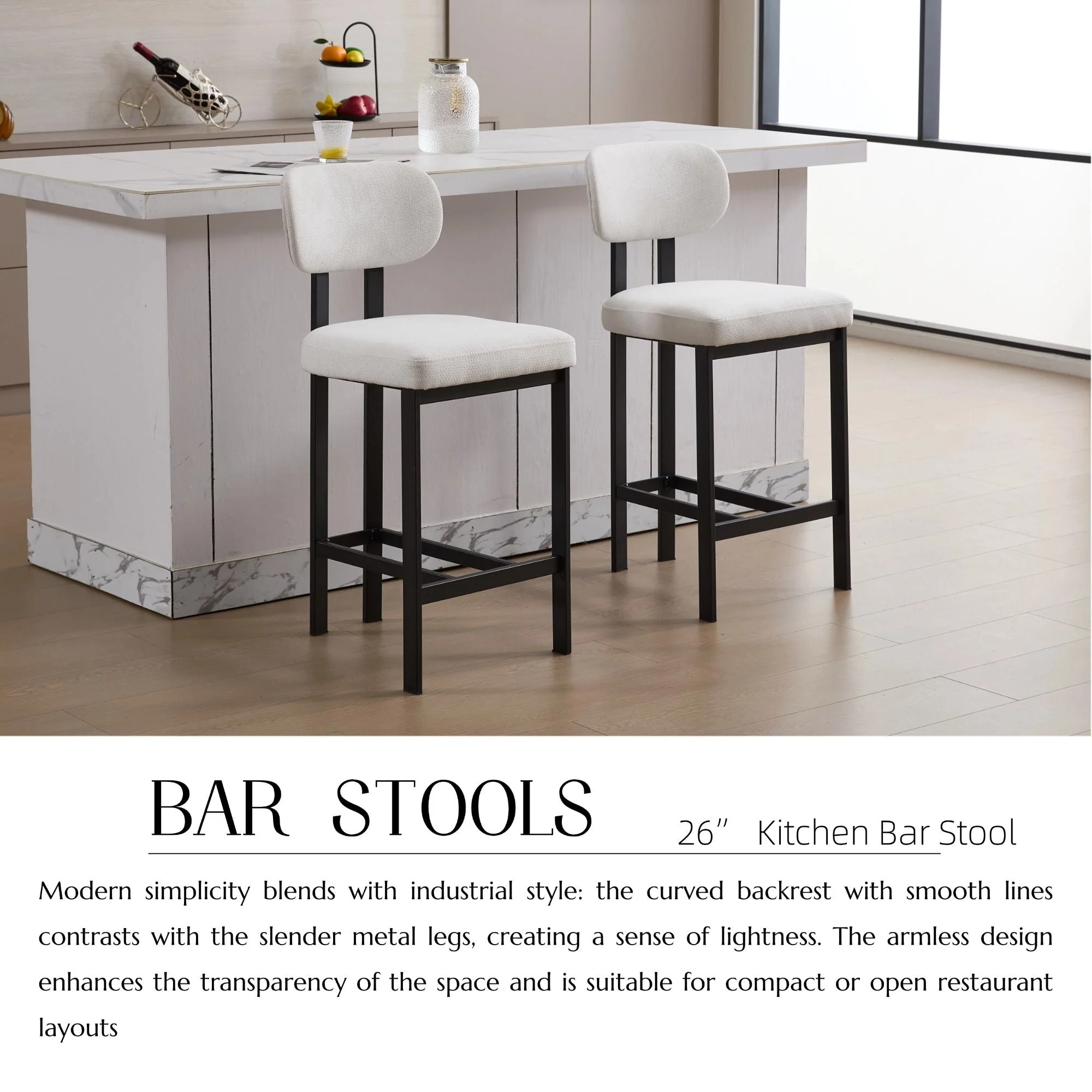 Modern Counter Height Stools (Set of 2) - Image 11