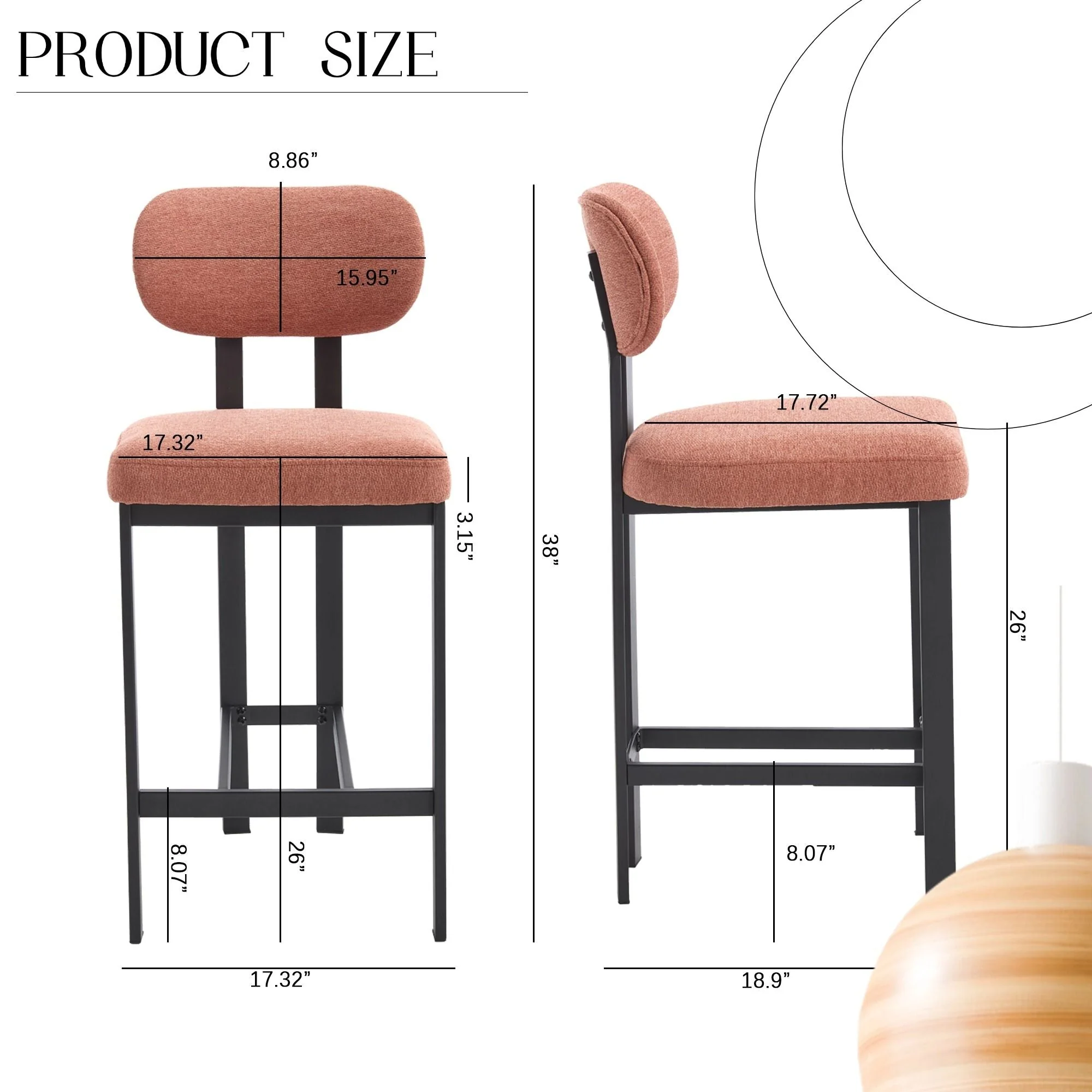 Modern Counter Height Stools (Set of 2) - Image 6
