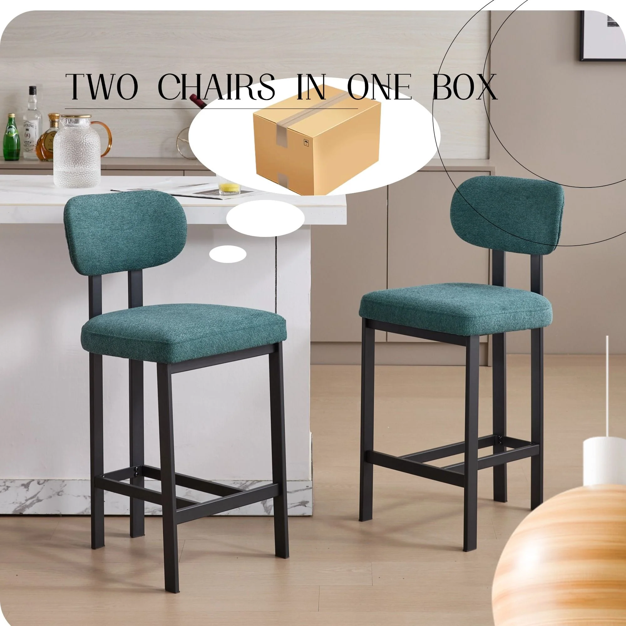 Modern Counter Height Stools (Set of 2) - Image 7