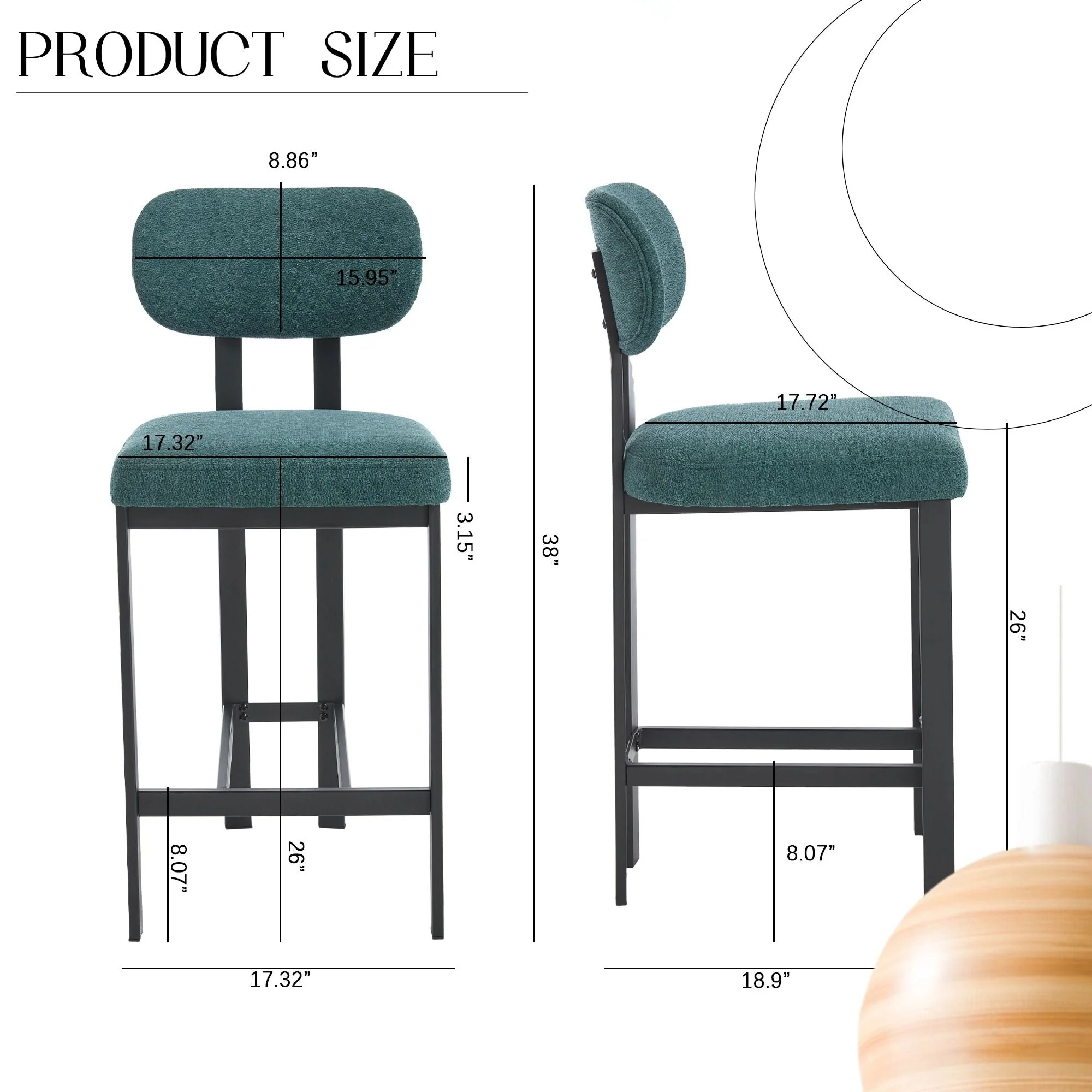Modern Counter Height Stools (Set of 2) - Image 8