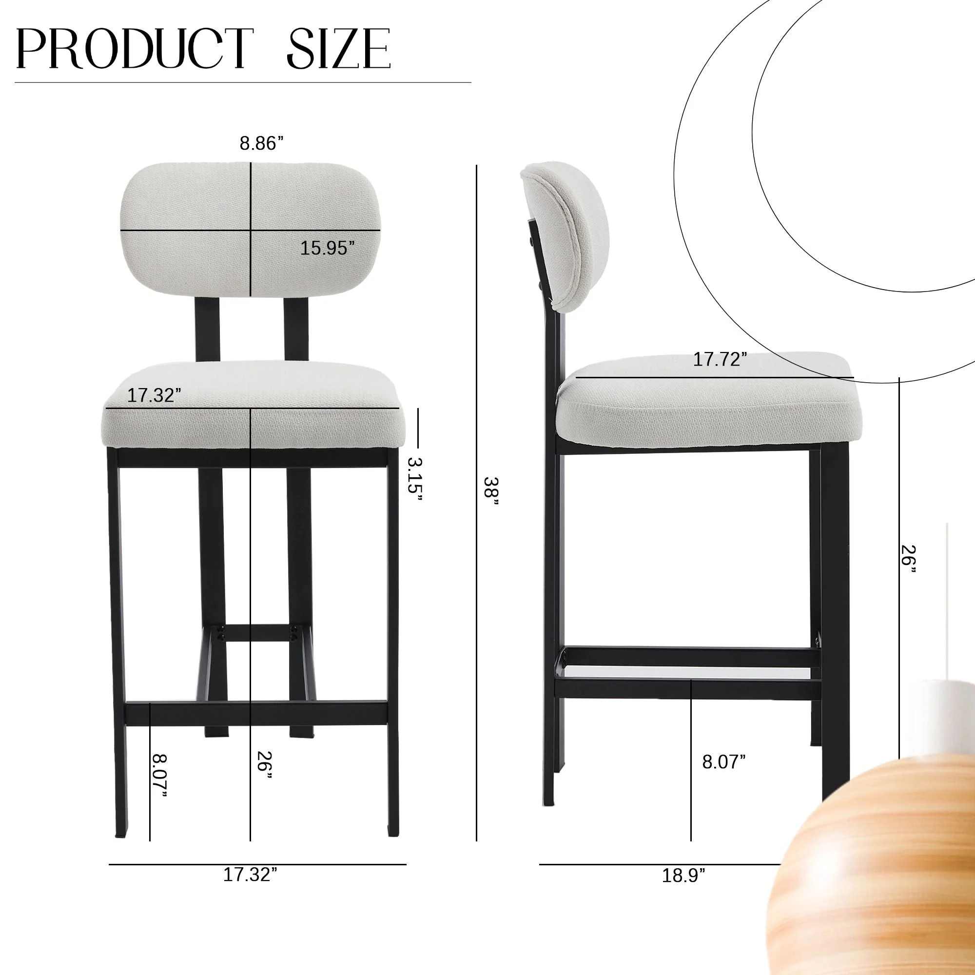 Modern Counter Height Stools (Set of 2) - Image 9