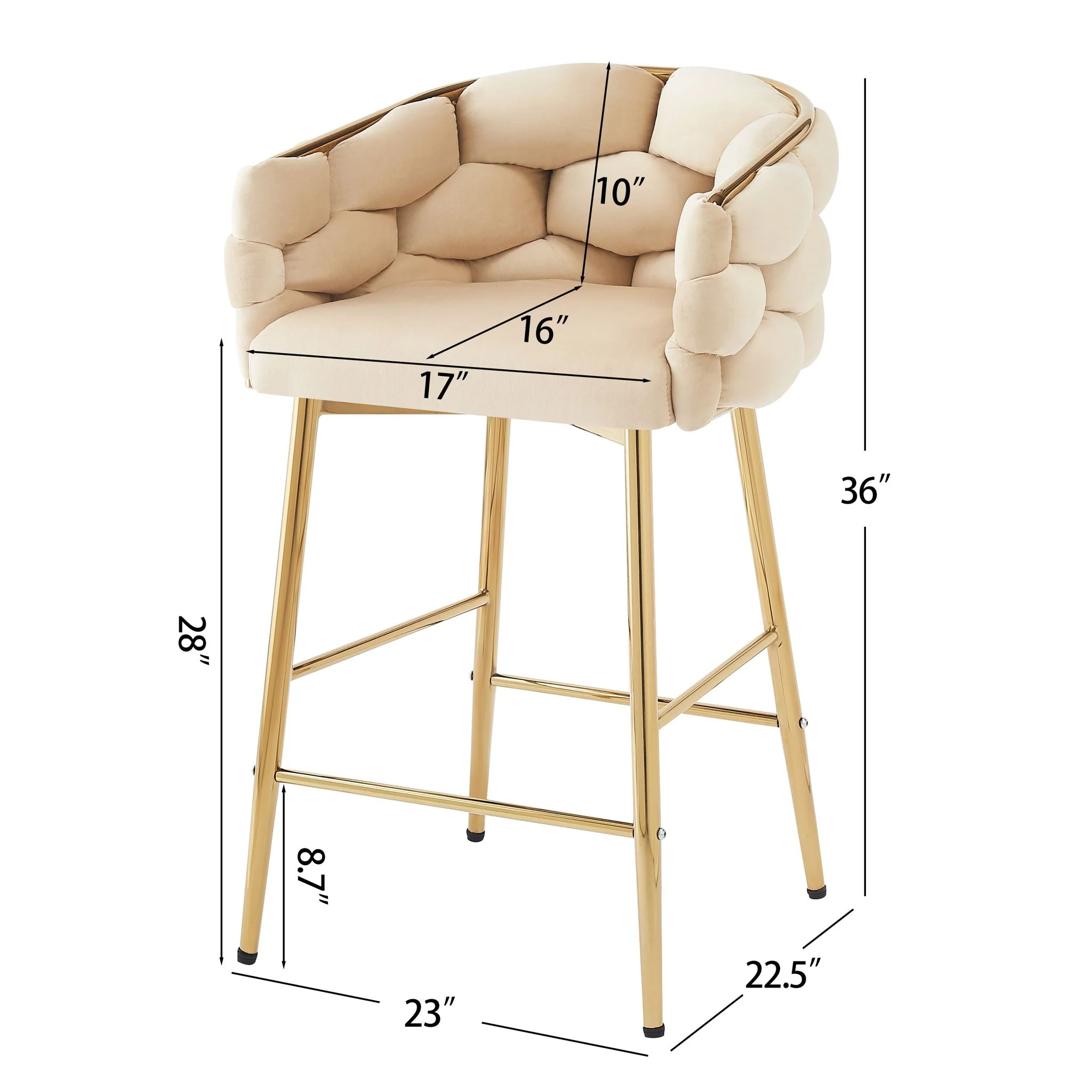 Modern Counter Stools (Set of 2) - Image 5