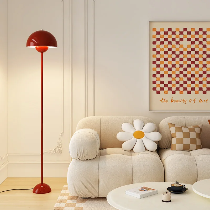Modern Cream LED Floor Lamp E27 Bulb Minimalist Light for Bedroom Living Room - Image 4
