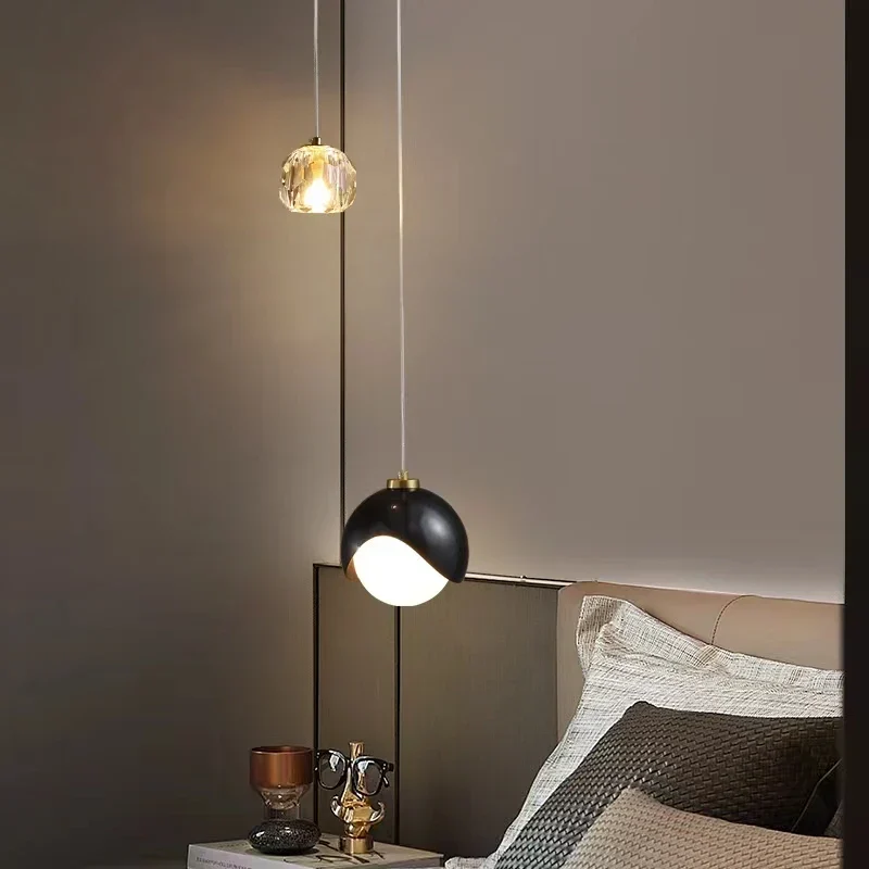 Modern Crystal Pendant Light Luxury Nordic Hanging Lamp Bedroom Living Room - Image 4