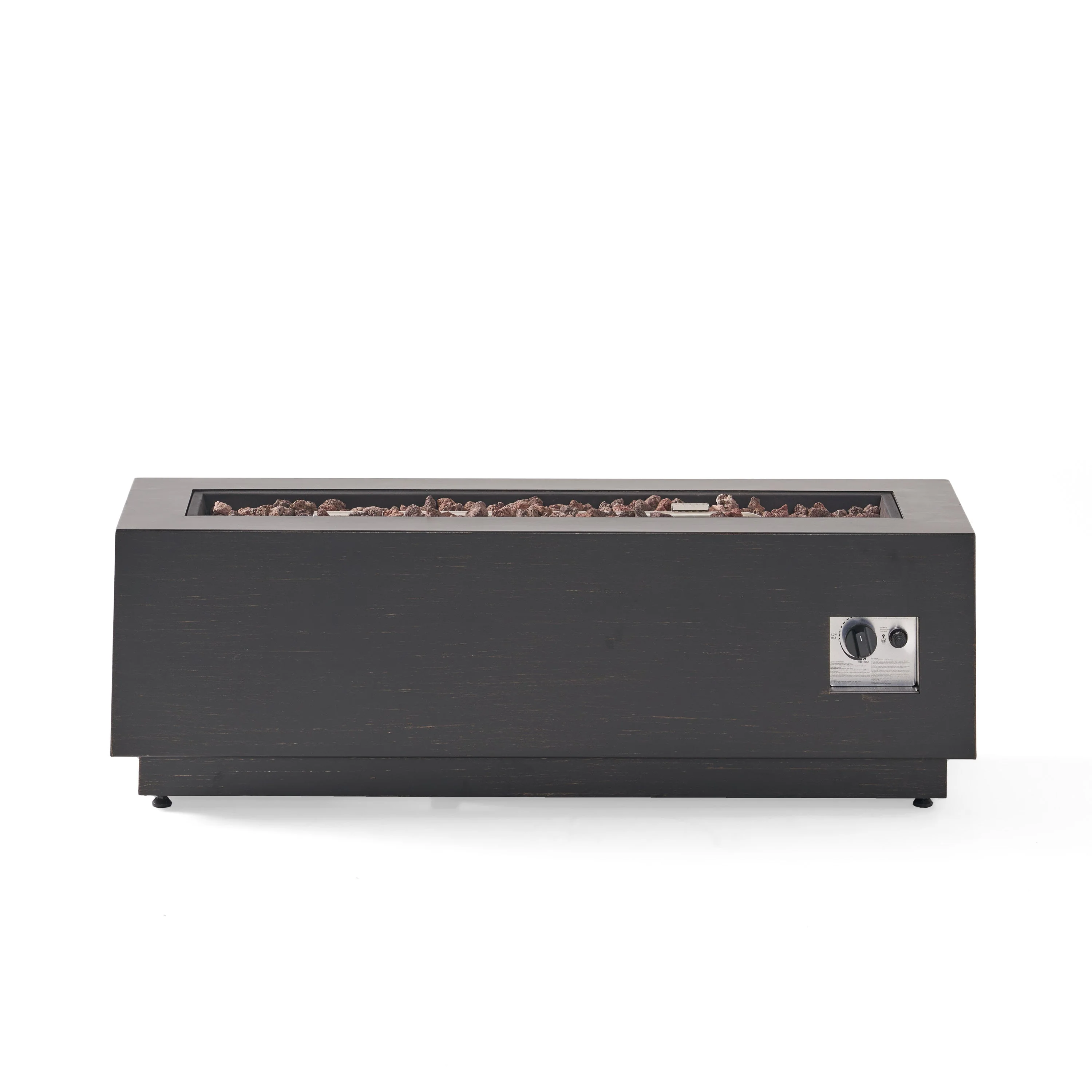 Modern Dark Grey 40" Outdoor Iron Propane Fire Pit - Image 5