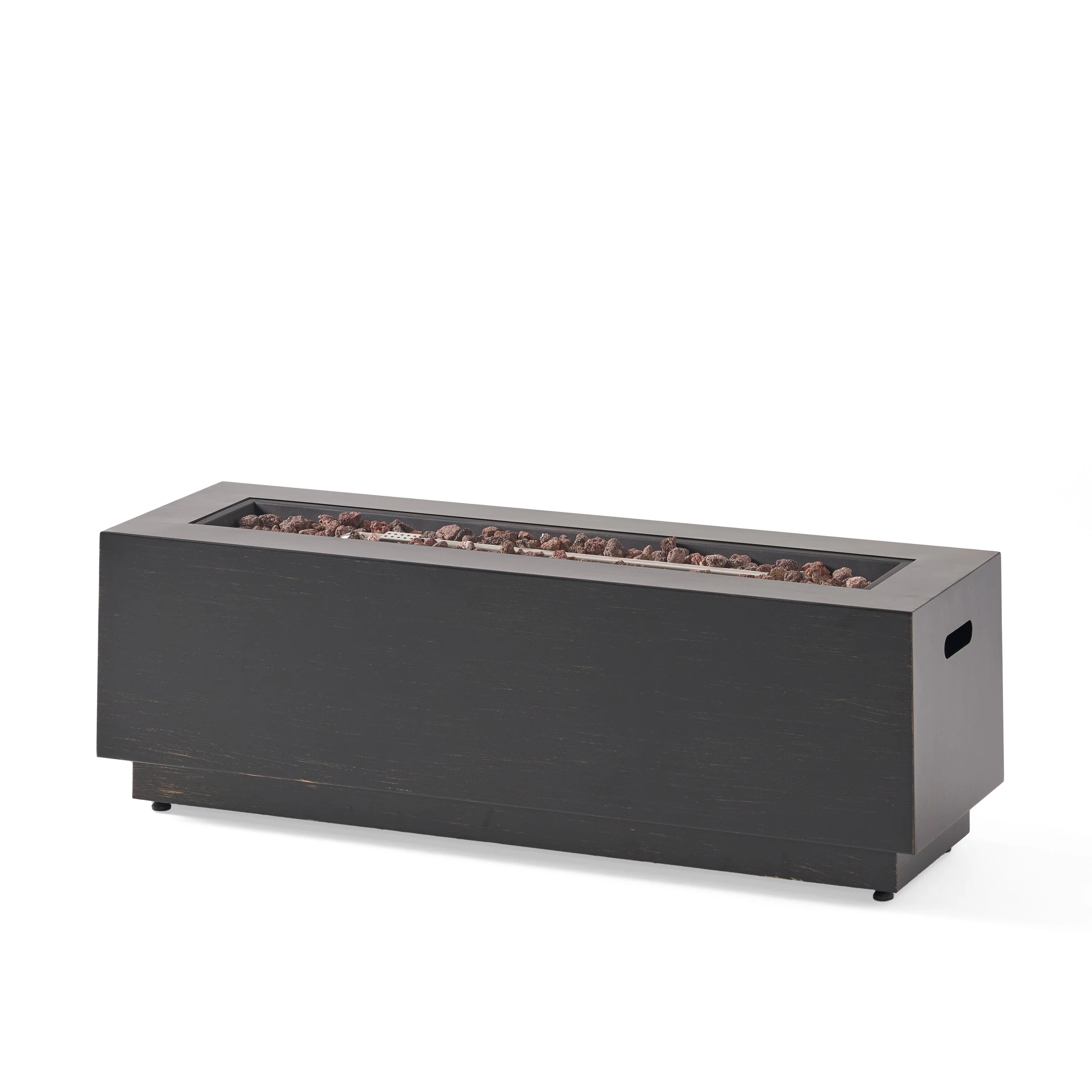 Modern Dark Grey 40" Outdoor Iron Propane Fire Pit - Image 6