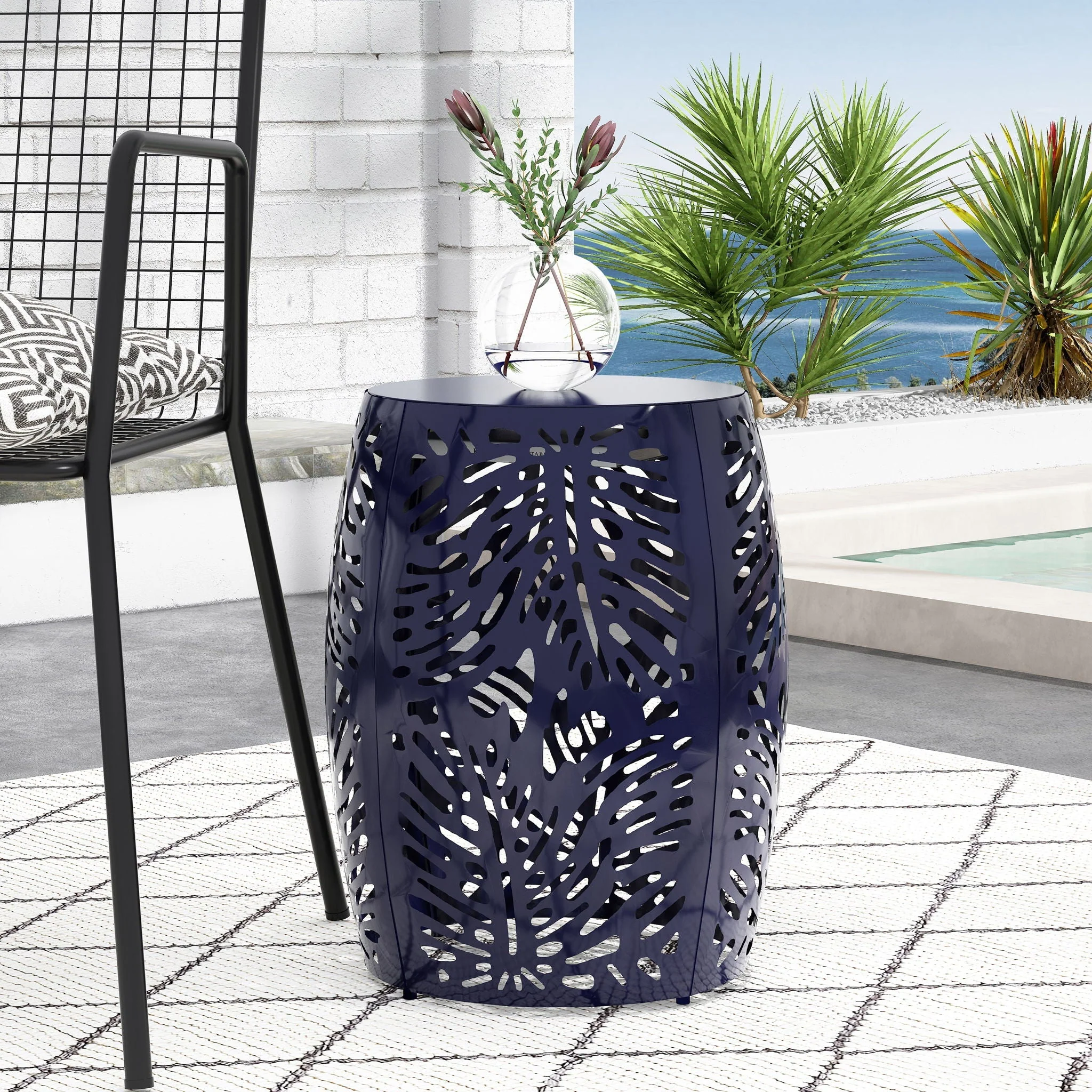 Modern Design Metal End Table, Large - Image 5