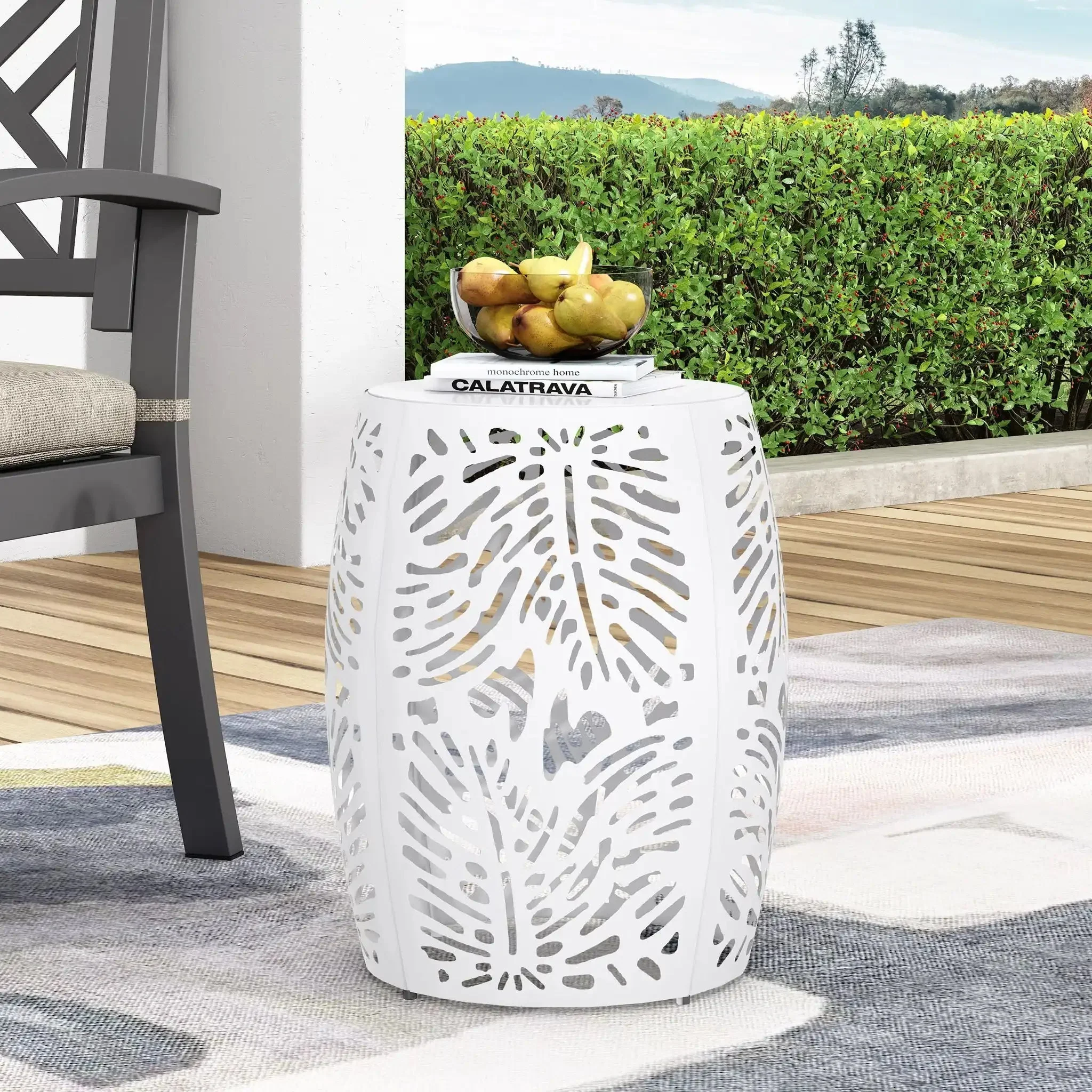 Modern Design Metal End Table, Large - Image 7