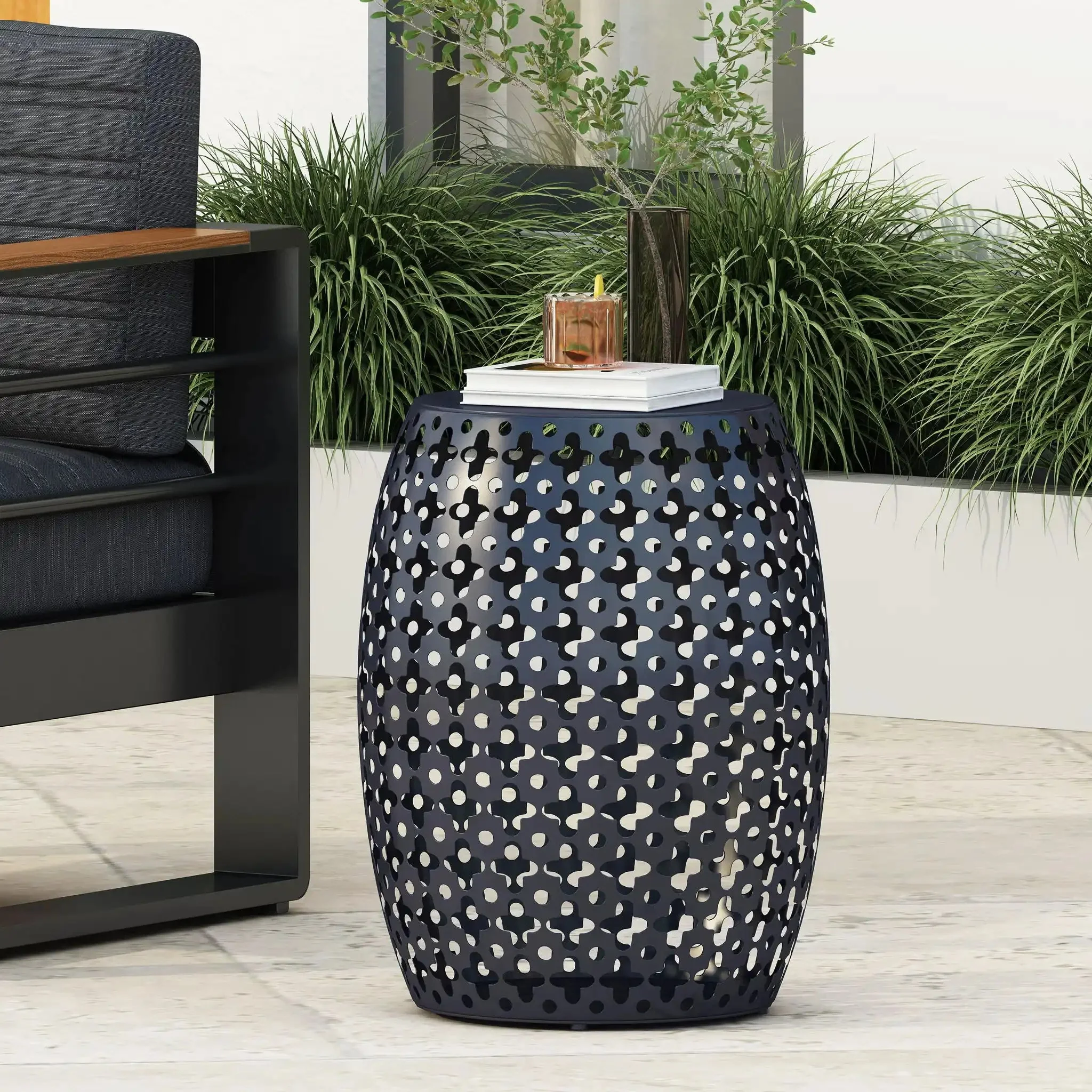 Modern Design, Metal End Table, Large - Image 5