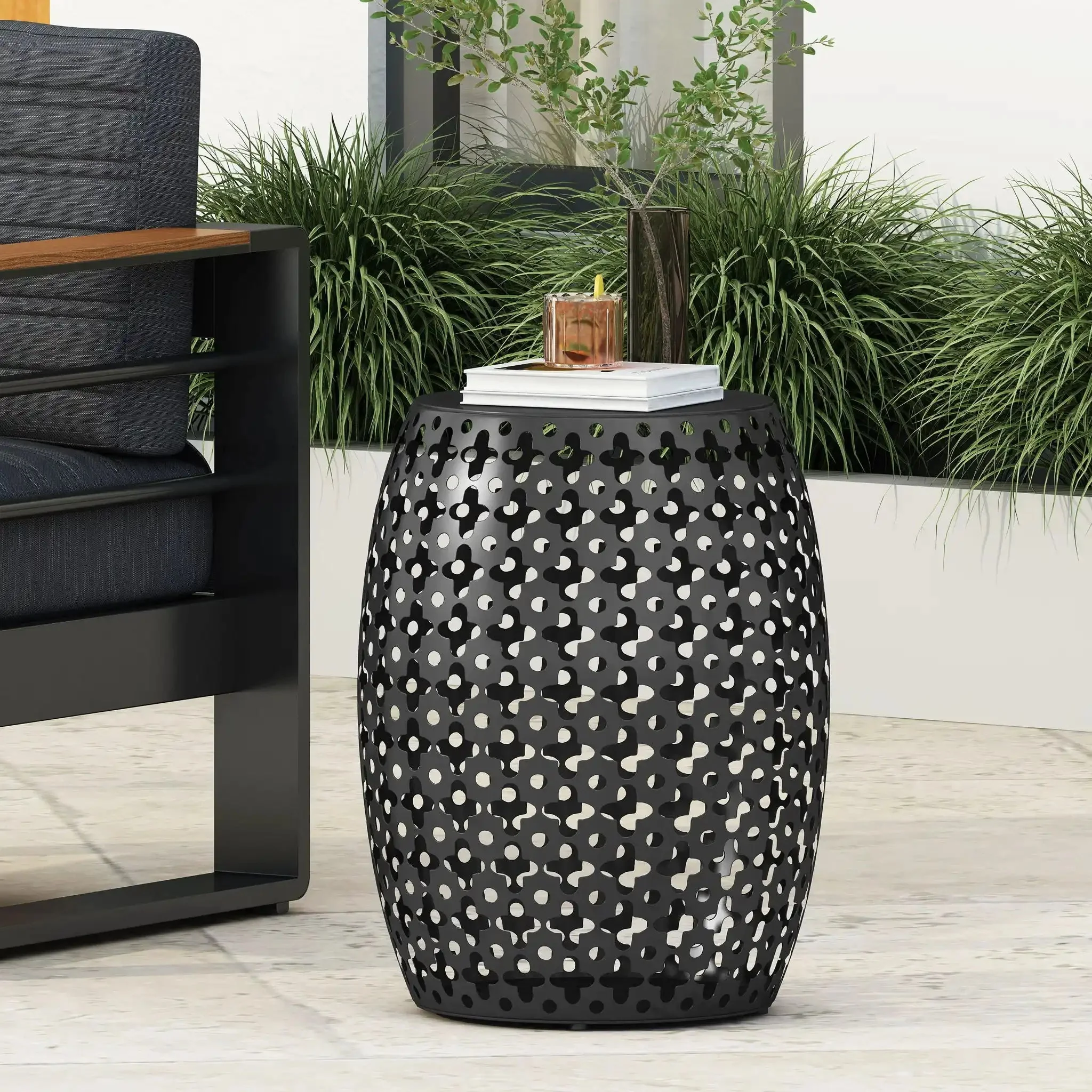 Modern Design, Metal End Table, Large - Image 6