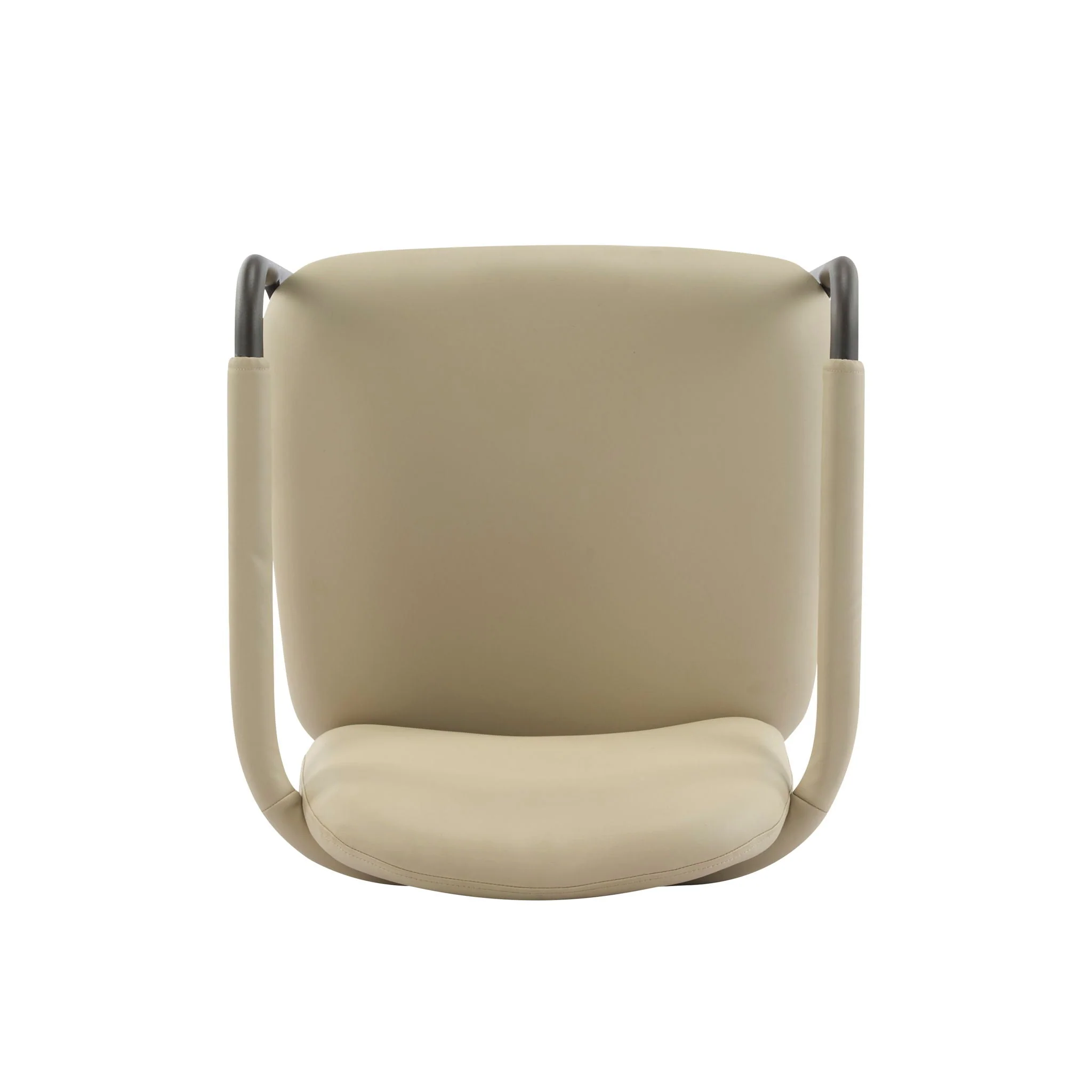 Modern Dining Chair Set of 2 with Iron Frame - Espresso / Khaki - Image 2